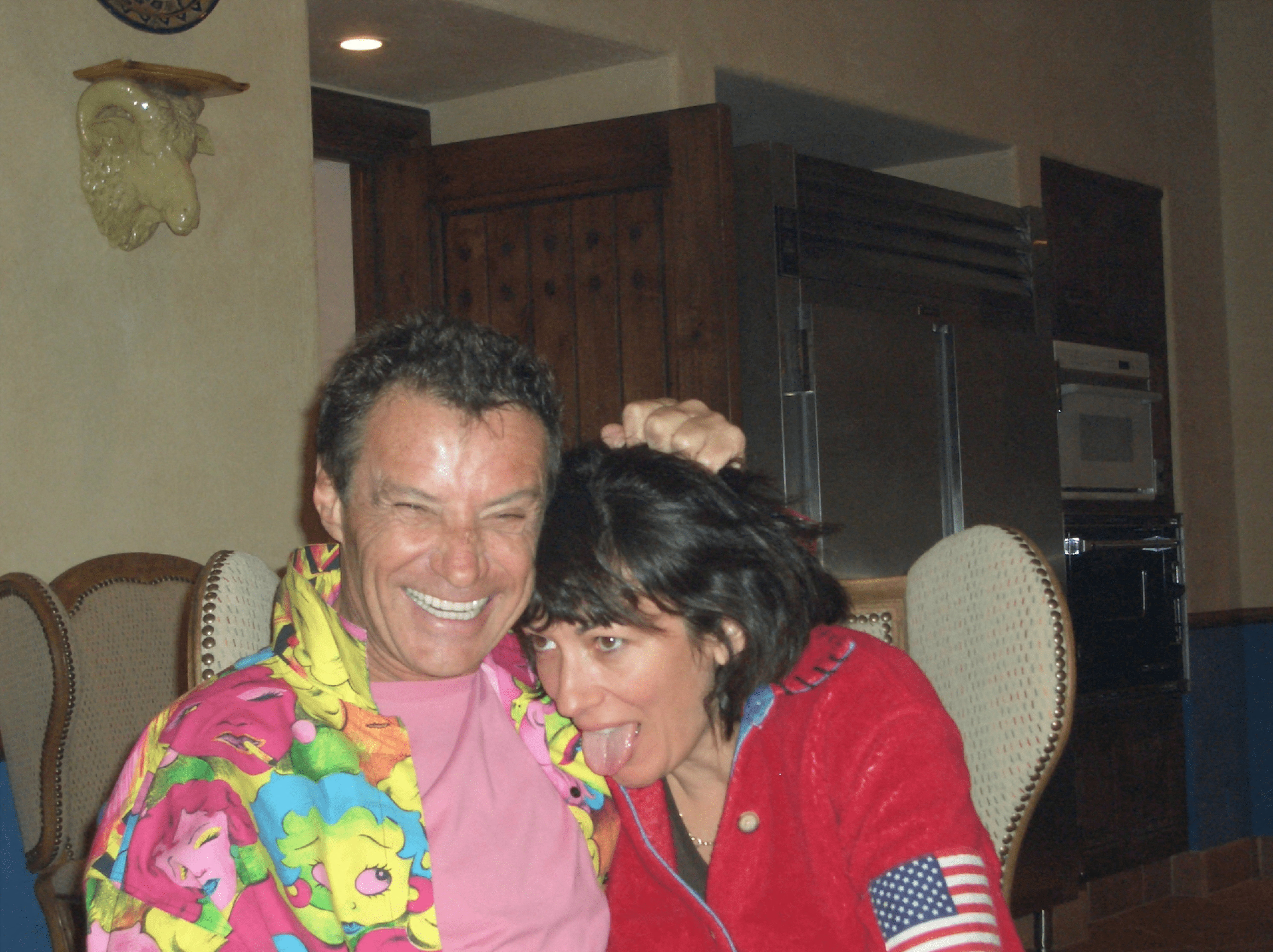 Ghislaine Maxwell poses with Jean-Luc Brunel in an undated photograph released by the Department of Justice in Washington, D.C.