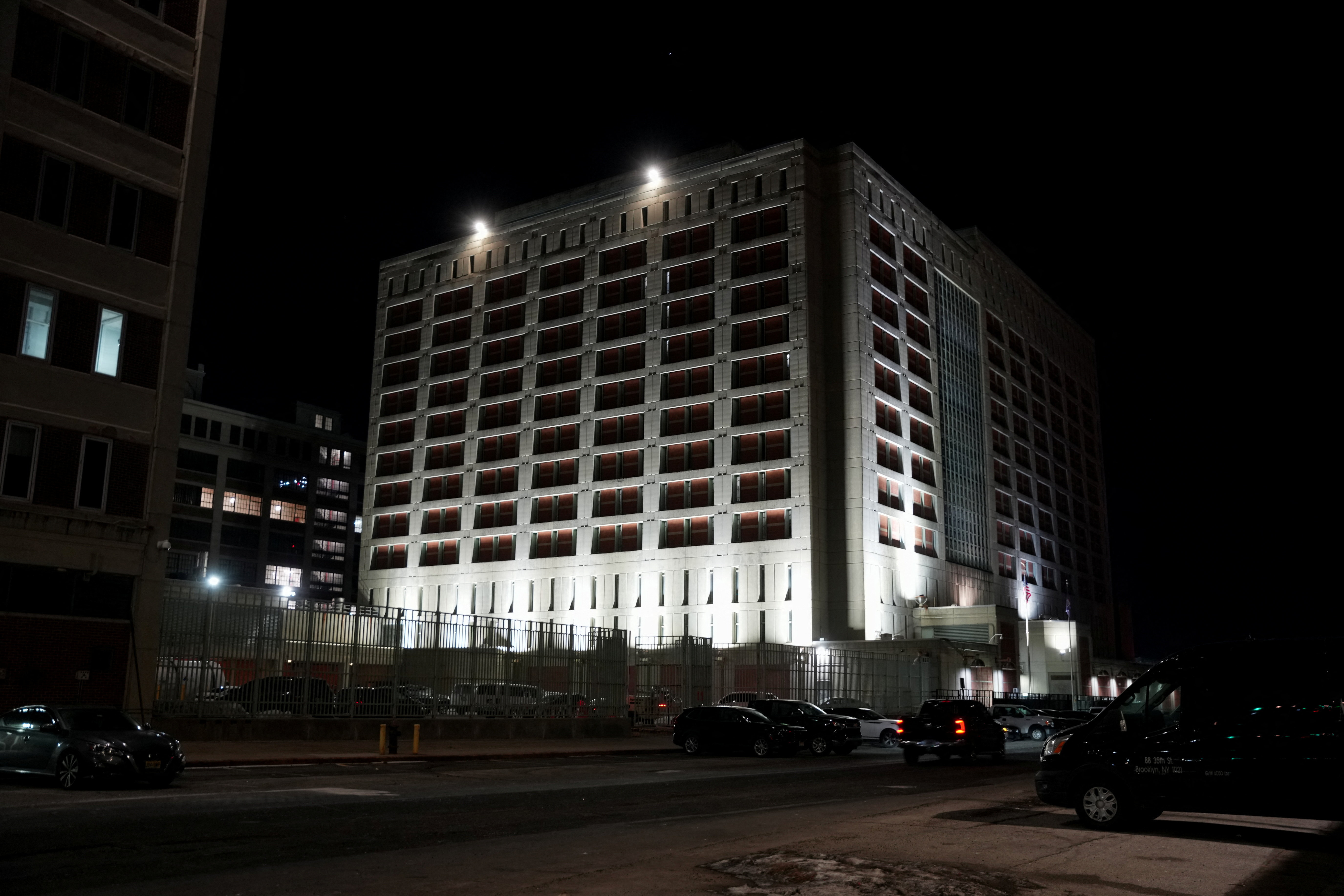 A general view of the Metropolitan Detention Center in Brooklyn (MDC Brooklyn) where Venezuelan President Nicolas Maduro is being held before an initial court appearance to face U.S. federal charges