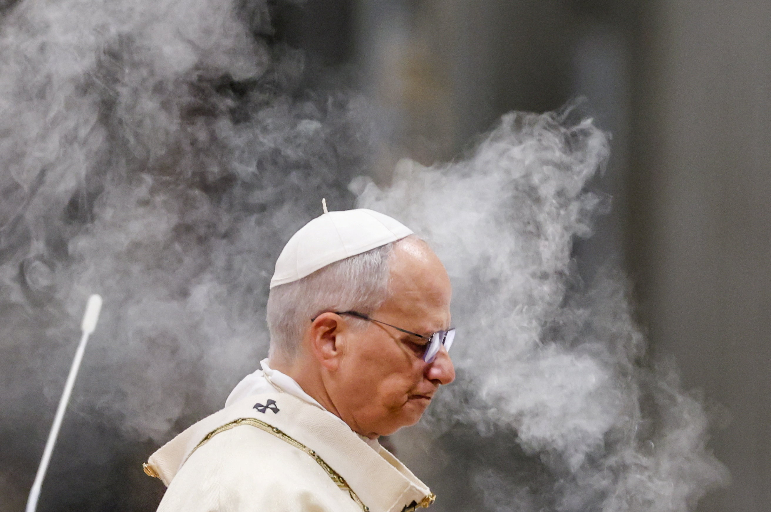 Pope Leo XIV leads the Mass for the Epiphany of the Lord in St. Peter's Basilica at the Vatican, January 6, 2026. REUTERS/Yara Nardi
