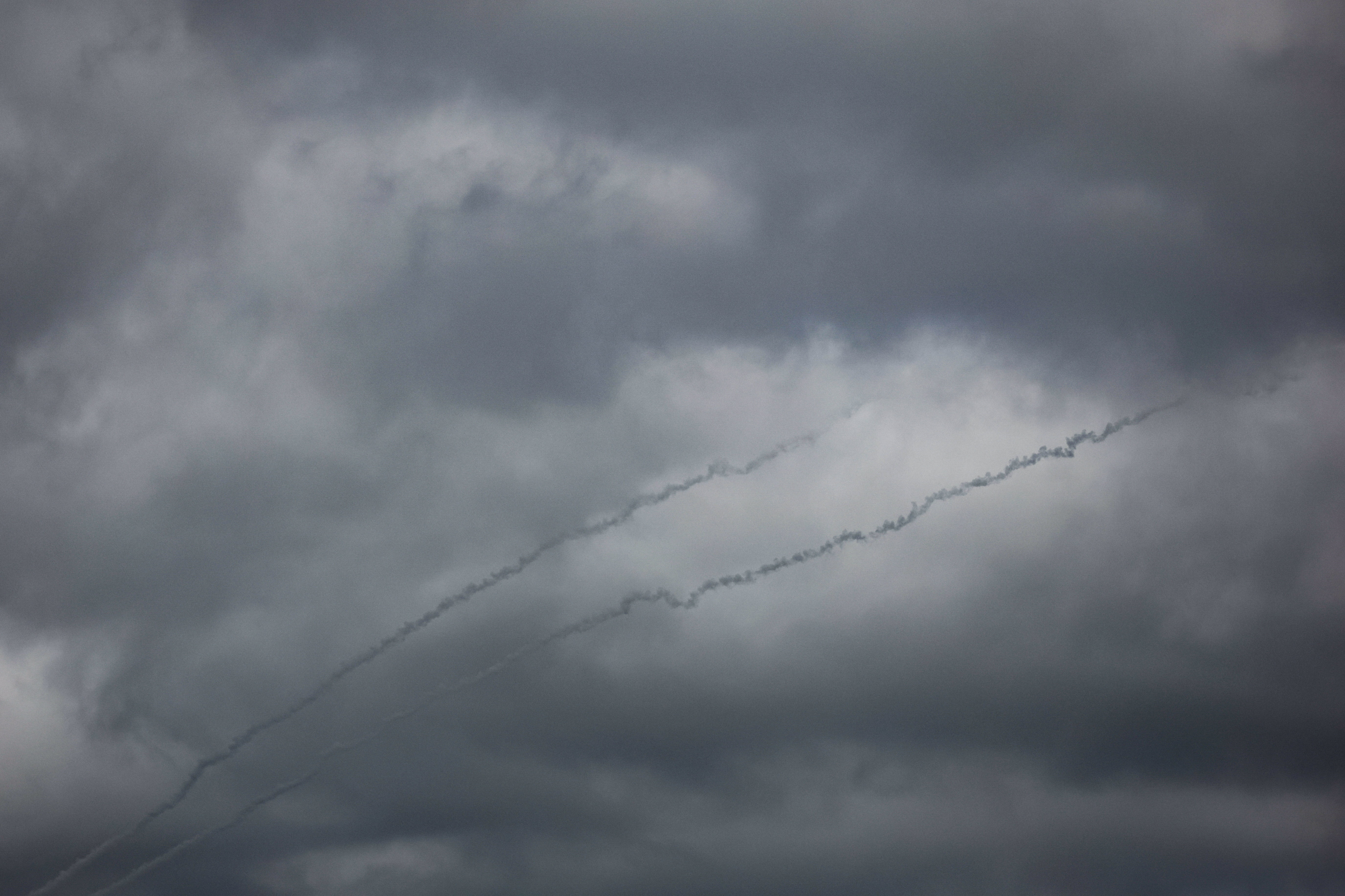 Smoke in the sky over Jerusalem, after missiles were launched from Iran towards Israel, following Israel and U.S. strikes on Iran, February 28, 2026.