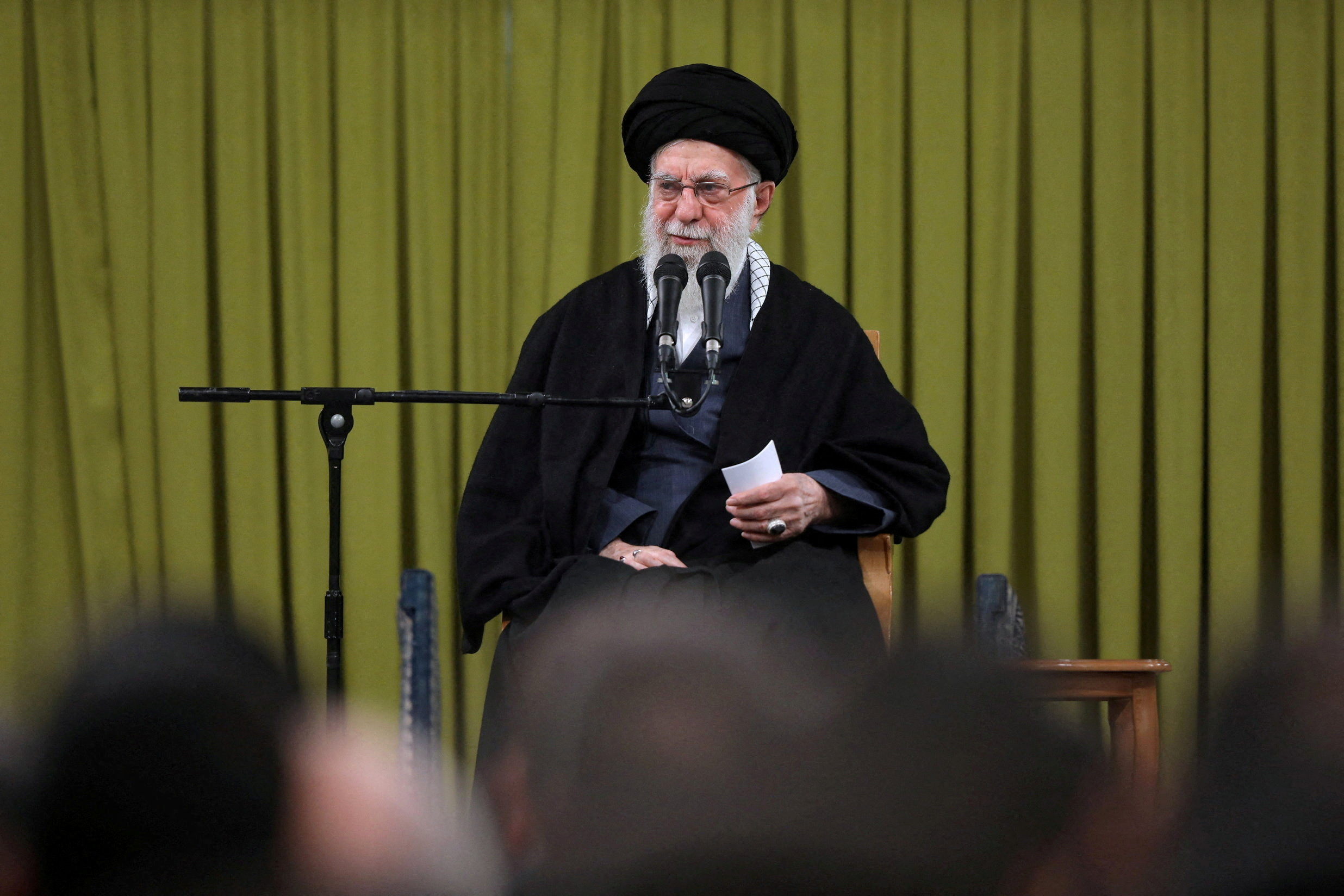 Iran's Supreme Leader Ayatollah Ali Khamenei speaks during a meeting in Tehran, Iran, February 1, 2026.