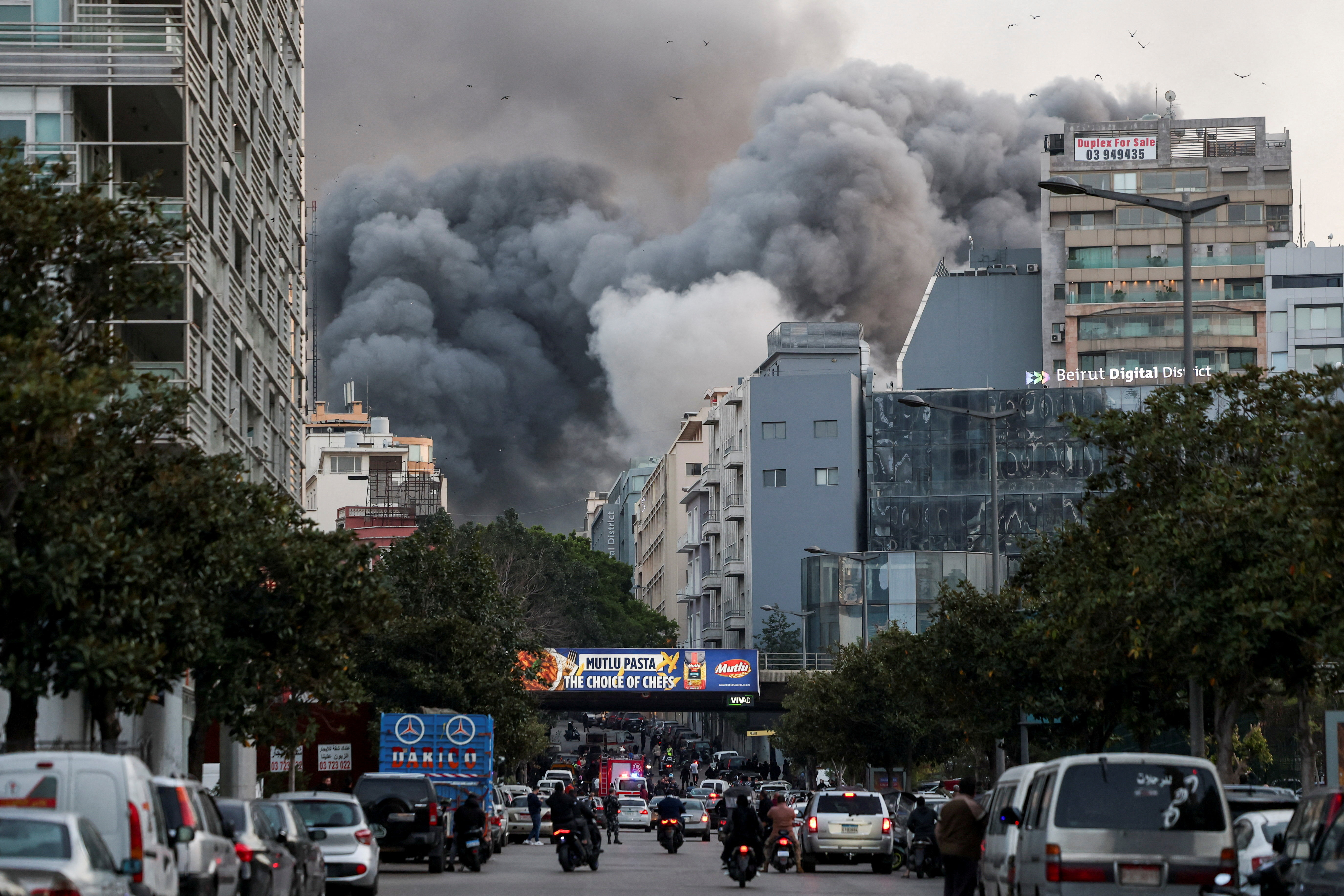 Smoke rises after an Israeli strike in central Beirut's Bachoura neighbourhood, following an escalation between Hezbollah and Israel, amid the U.S.-Israeli conflict with Iran, in Beirut, Lebanon, March 12, 2026.