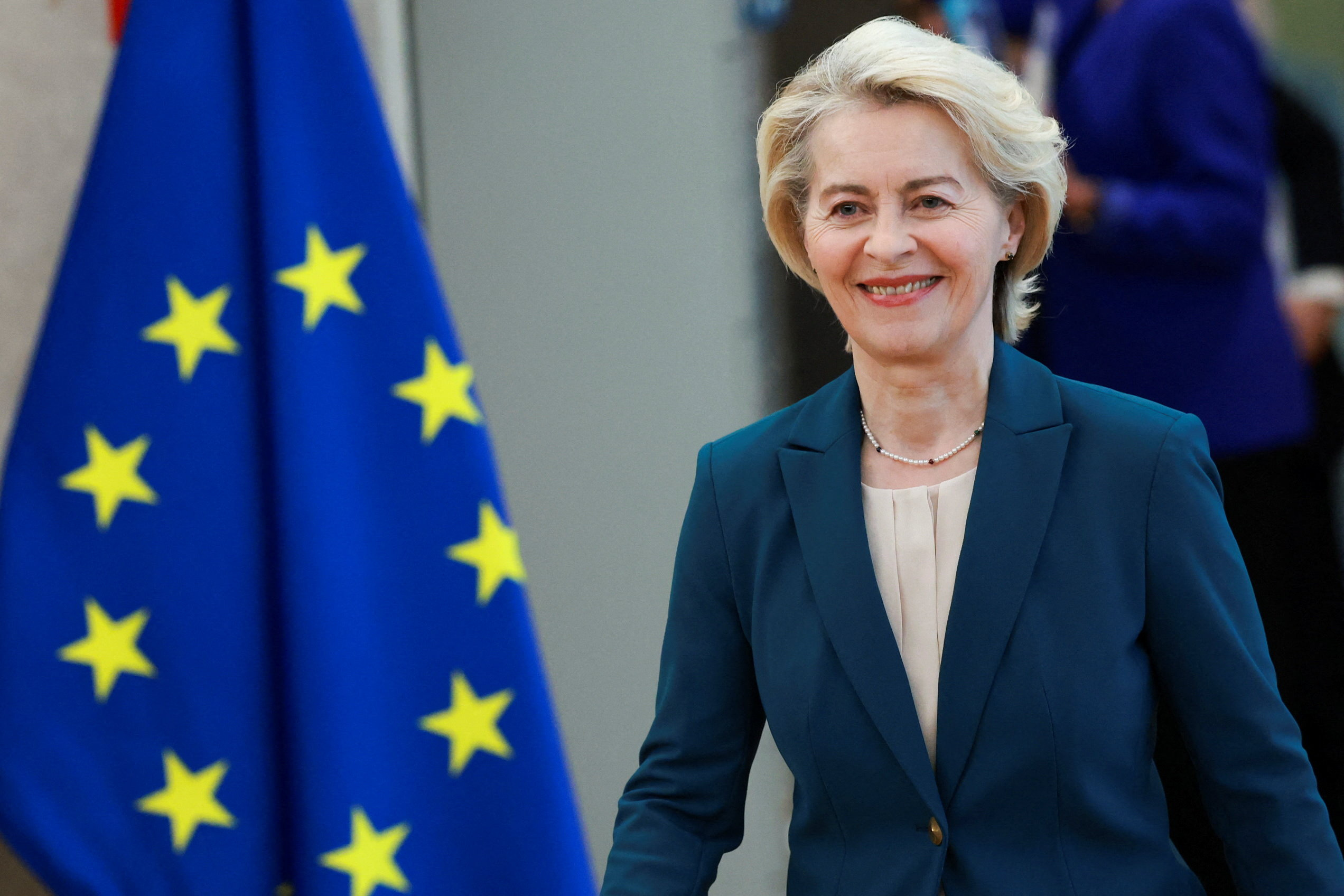 European Commission President Ursula von der Leyen attends a meeting of the College of European Commissioners in Brussels, Belgium, May 6, 2026.