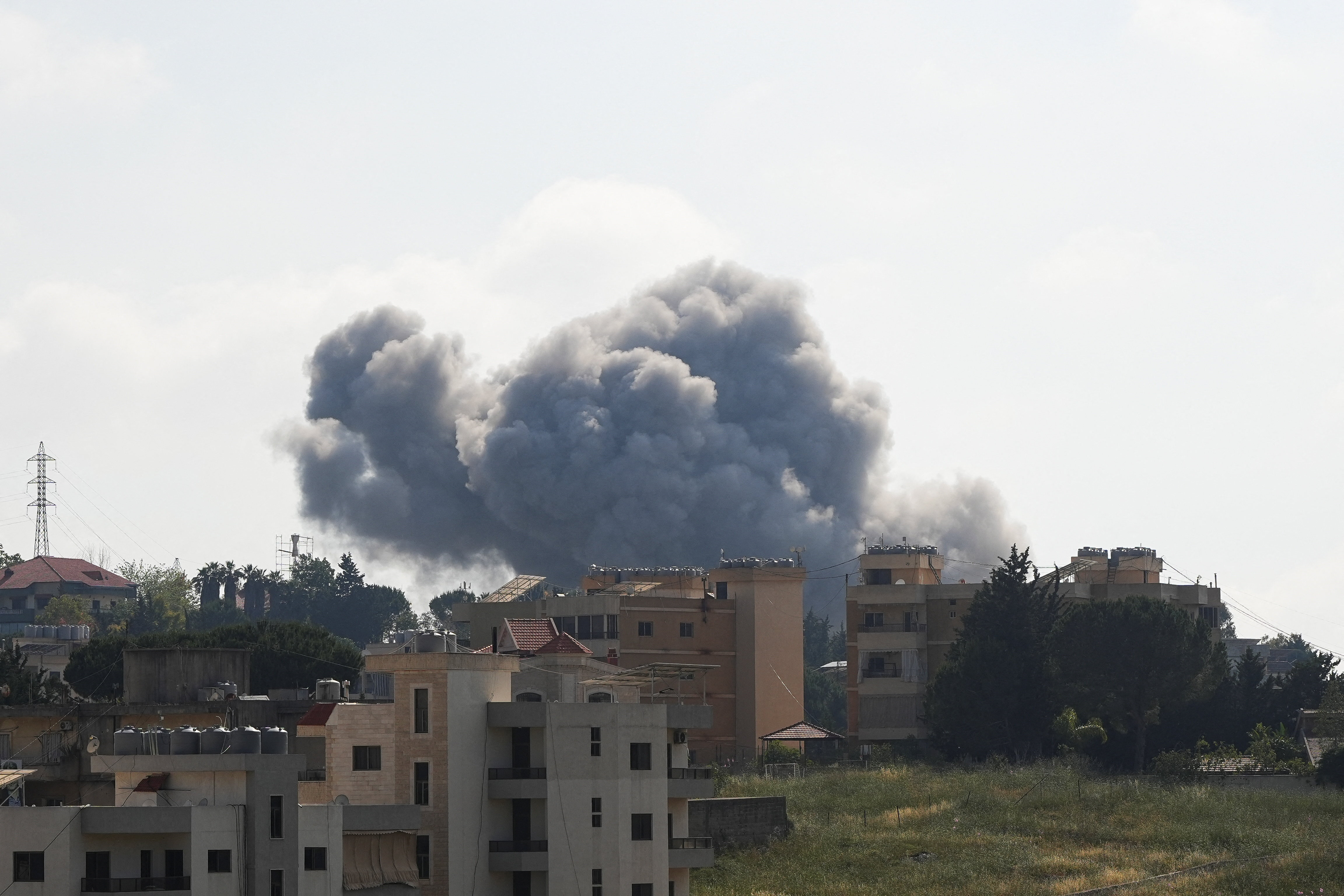 Smoke billows following an Israeli strike in Kfar Joz, Lebanon  May 26, 2026.