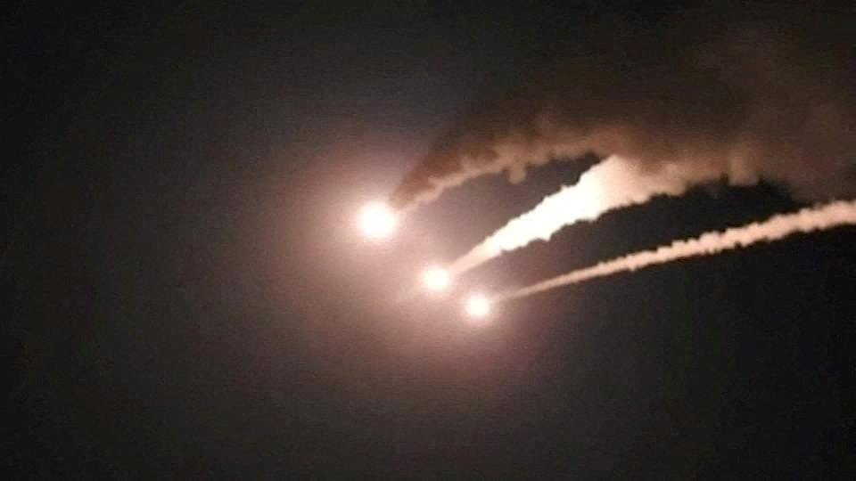 Iran launches missiles towards Israel, at an unknown location, in this still image taken from a video released June 7, 2026.