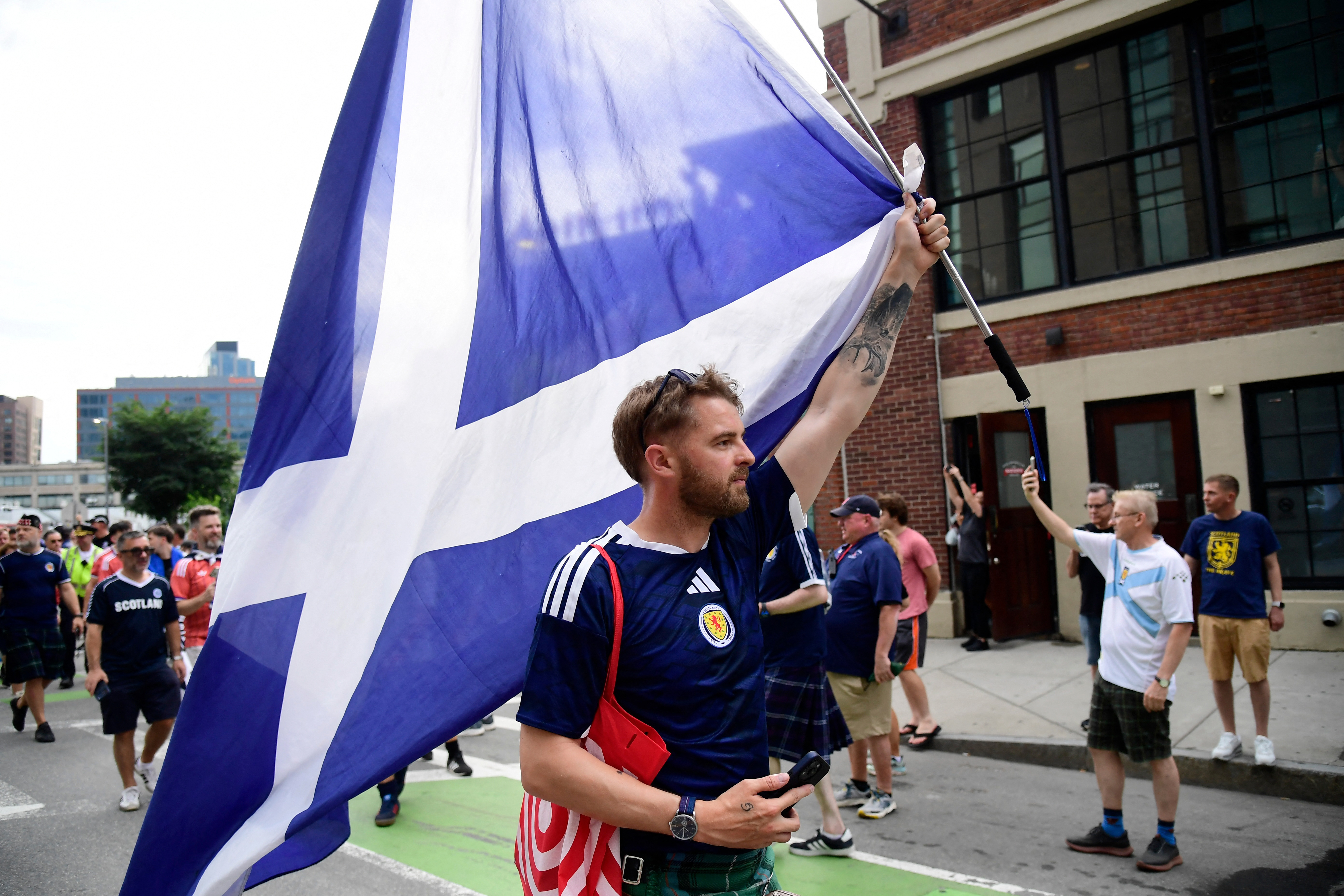 Soccer Football - FIFA World Cup 2026 - Scotland's Tartan Army march to Boston's Fenway Park baseball stadium - Boston, Massachusetts