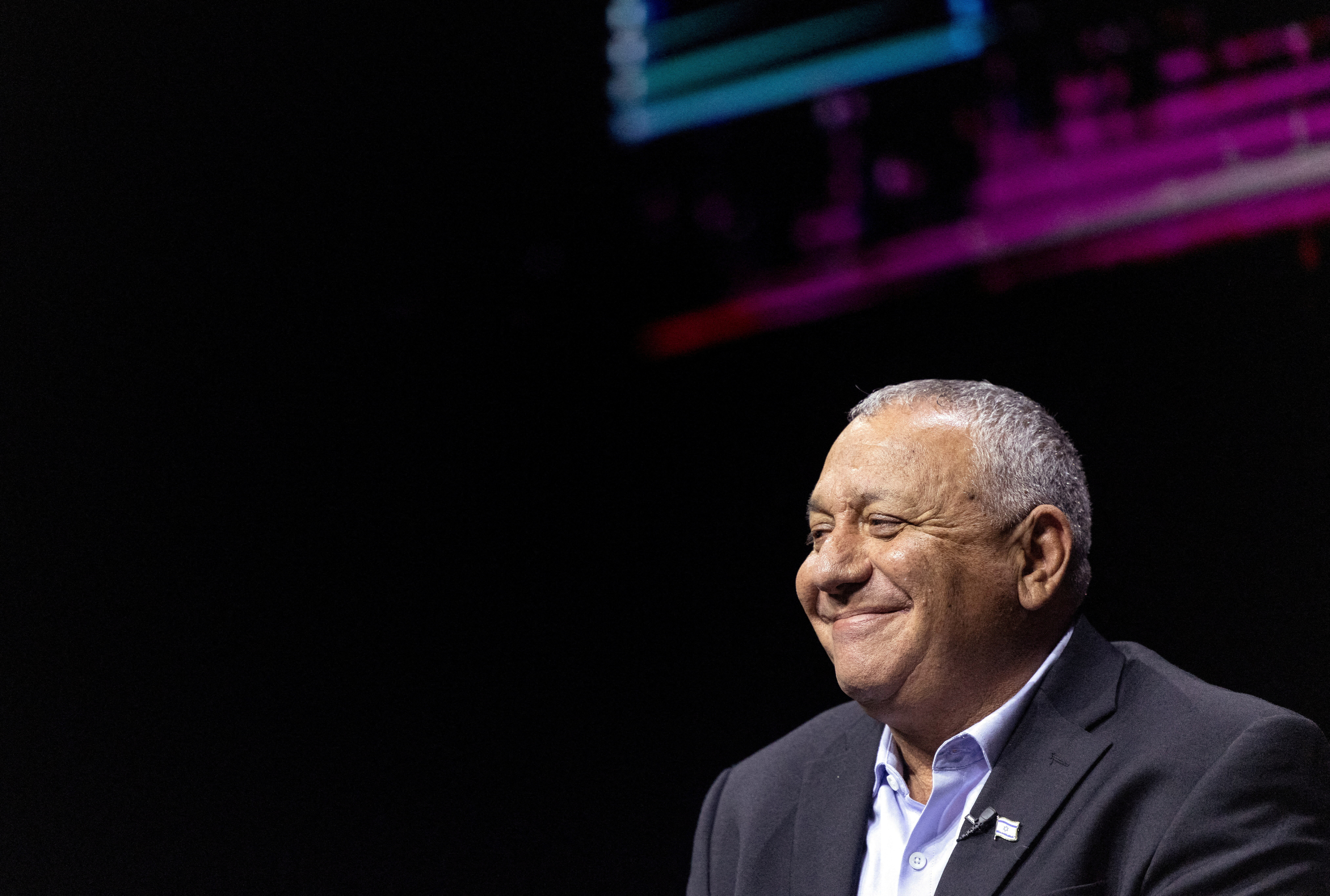 FILE PHOTO: Former Israeli military chief Gadi Eisenkot, who is running for prime minister in the next Israeli elections, participates in a session at MUNI EXPO, a municipal conference, in Tel Aviv, Israel June 24, 2026.