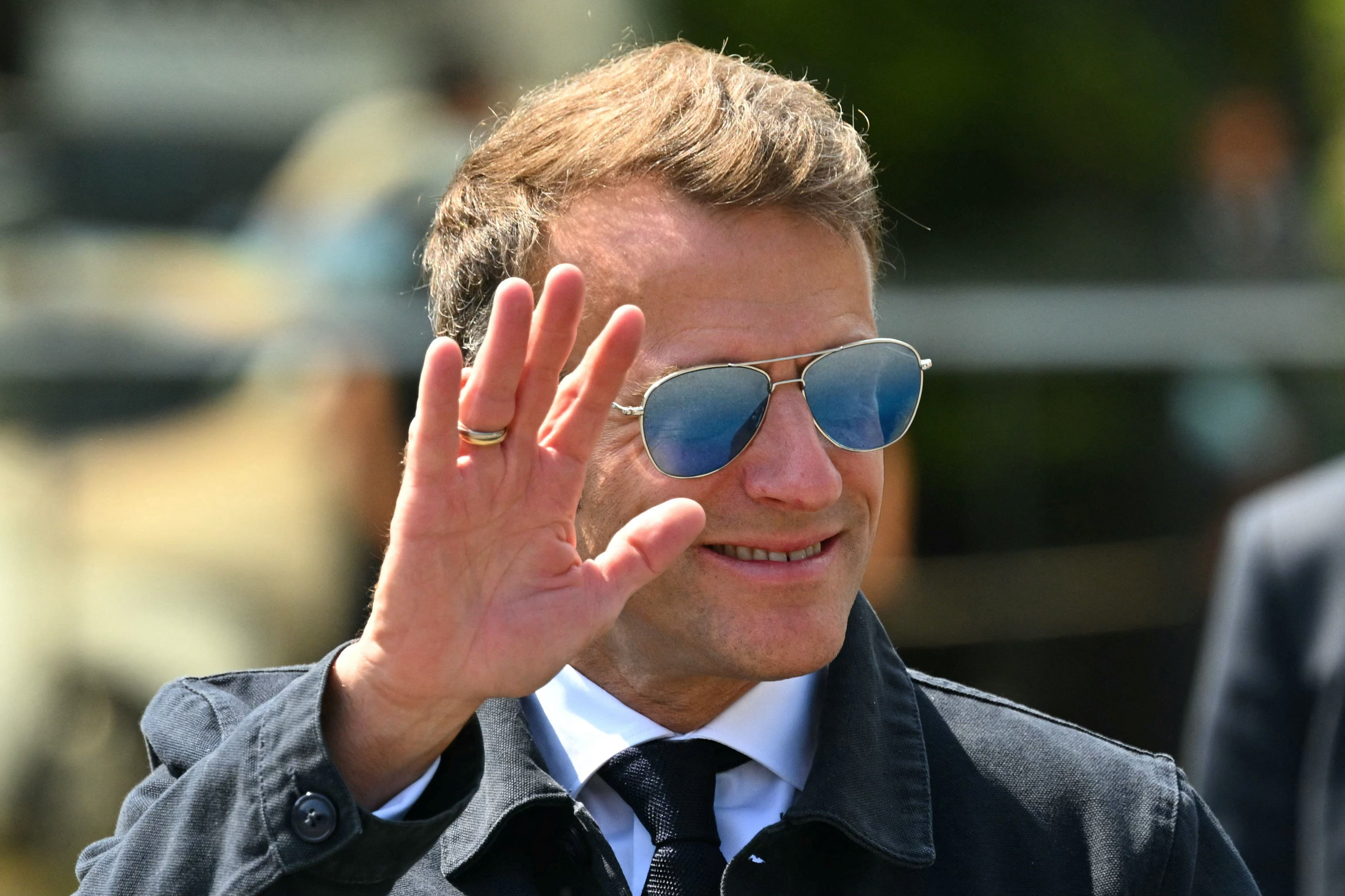 France's President Emmanuel Macron LIONEL BONAVENTURE/Pool via REUTERS