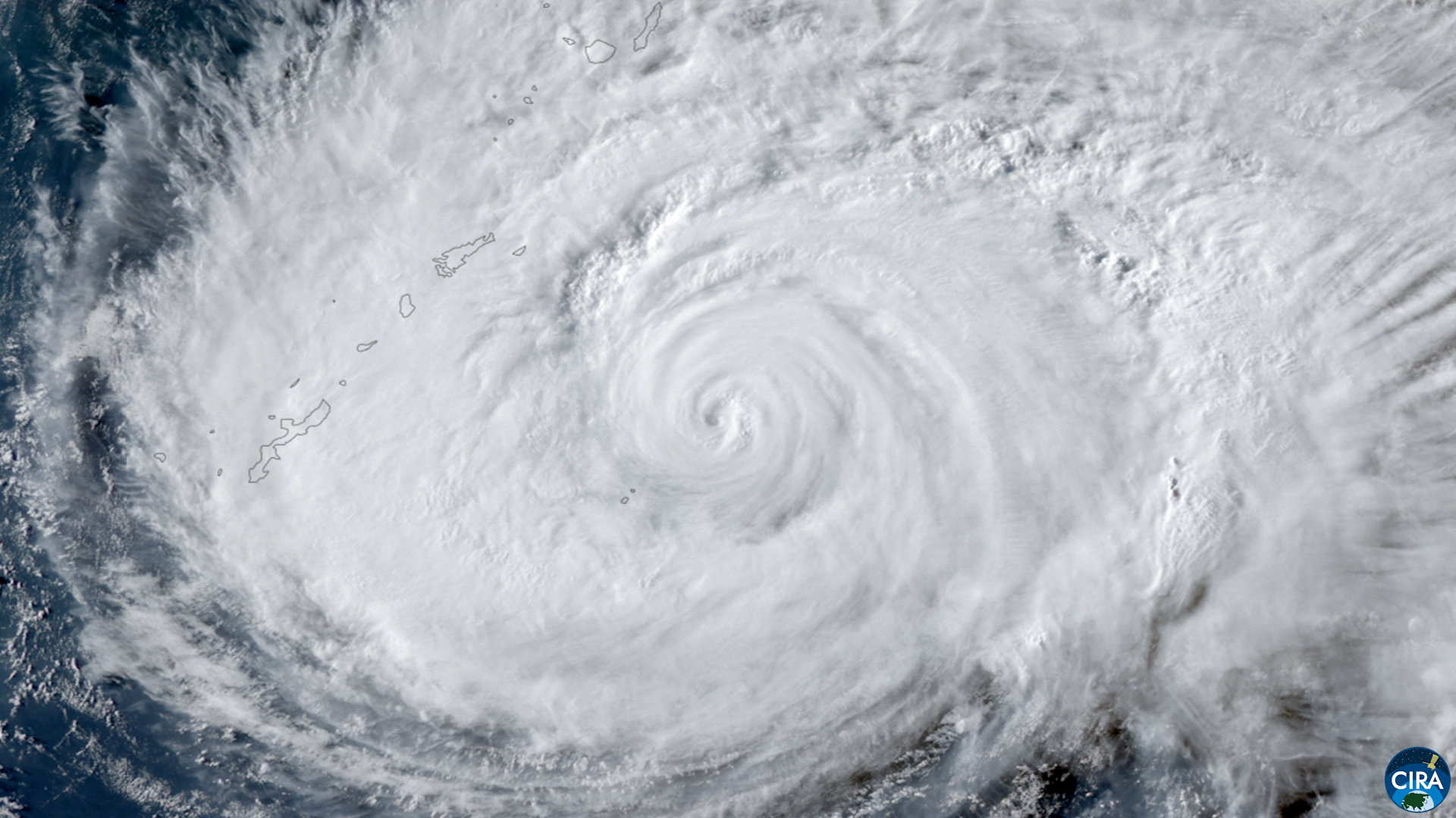 A satellite image shows Typhoon Dolphin approaching Japan's Okinawa, August 6, 2026.