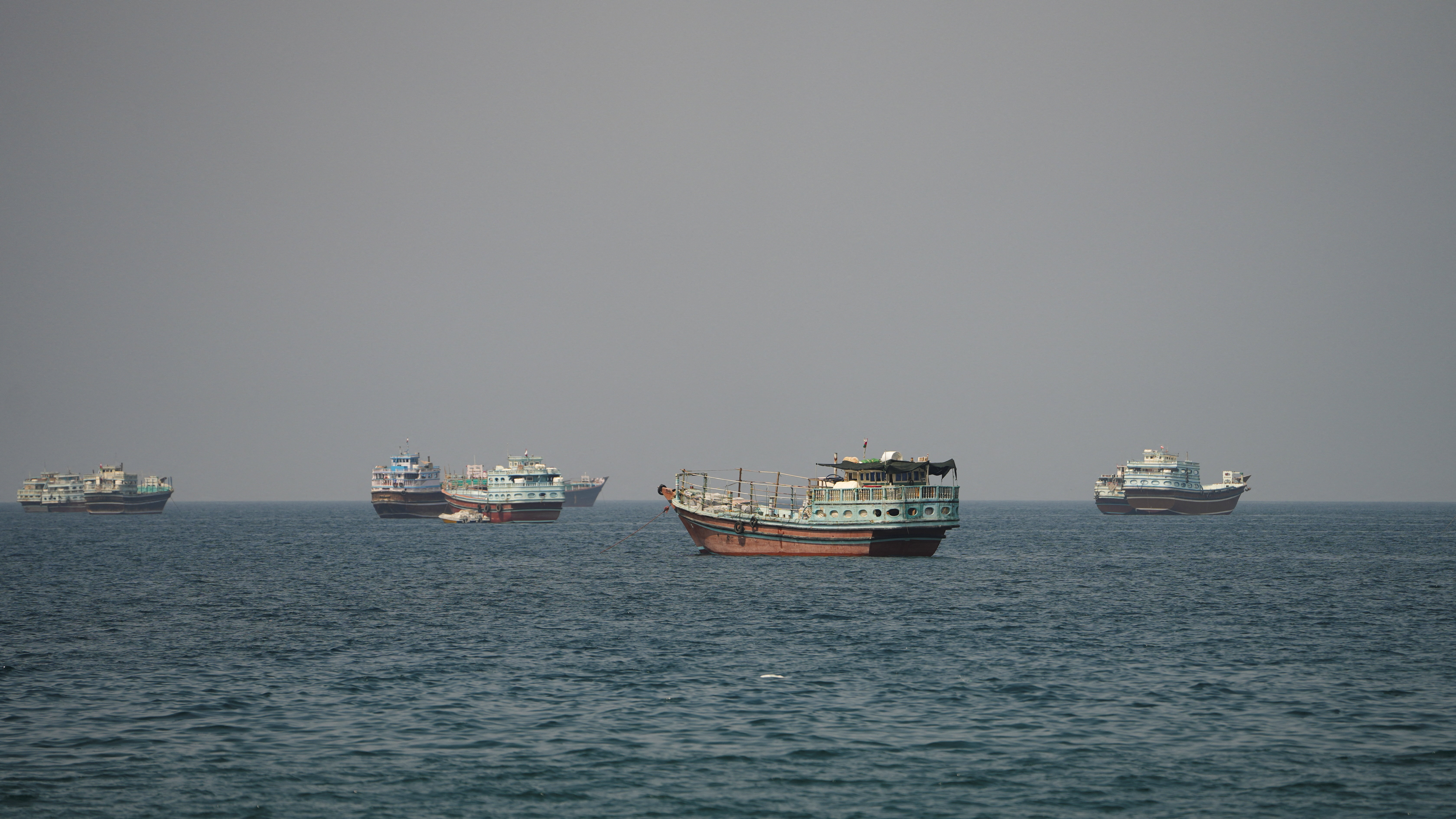 Vessels at the Strait of Hormuz. REUTERS/Stringer