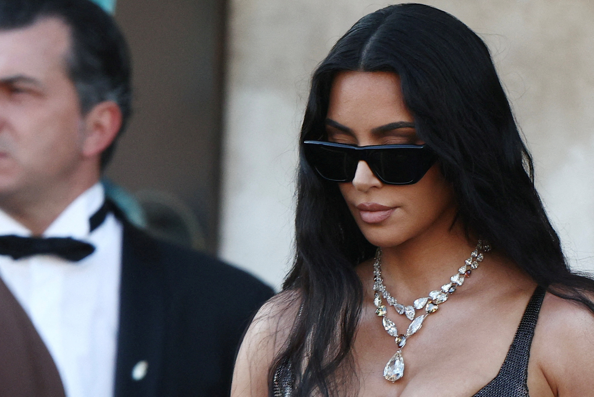 FILE PHOTO: Kim Kardashian leaves Gritti Palace, on the second day of the wedding festivities of Amazon founder Jeff Bezos and journalist Lauren Sanchez, in Venice, Italy