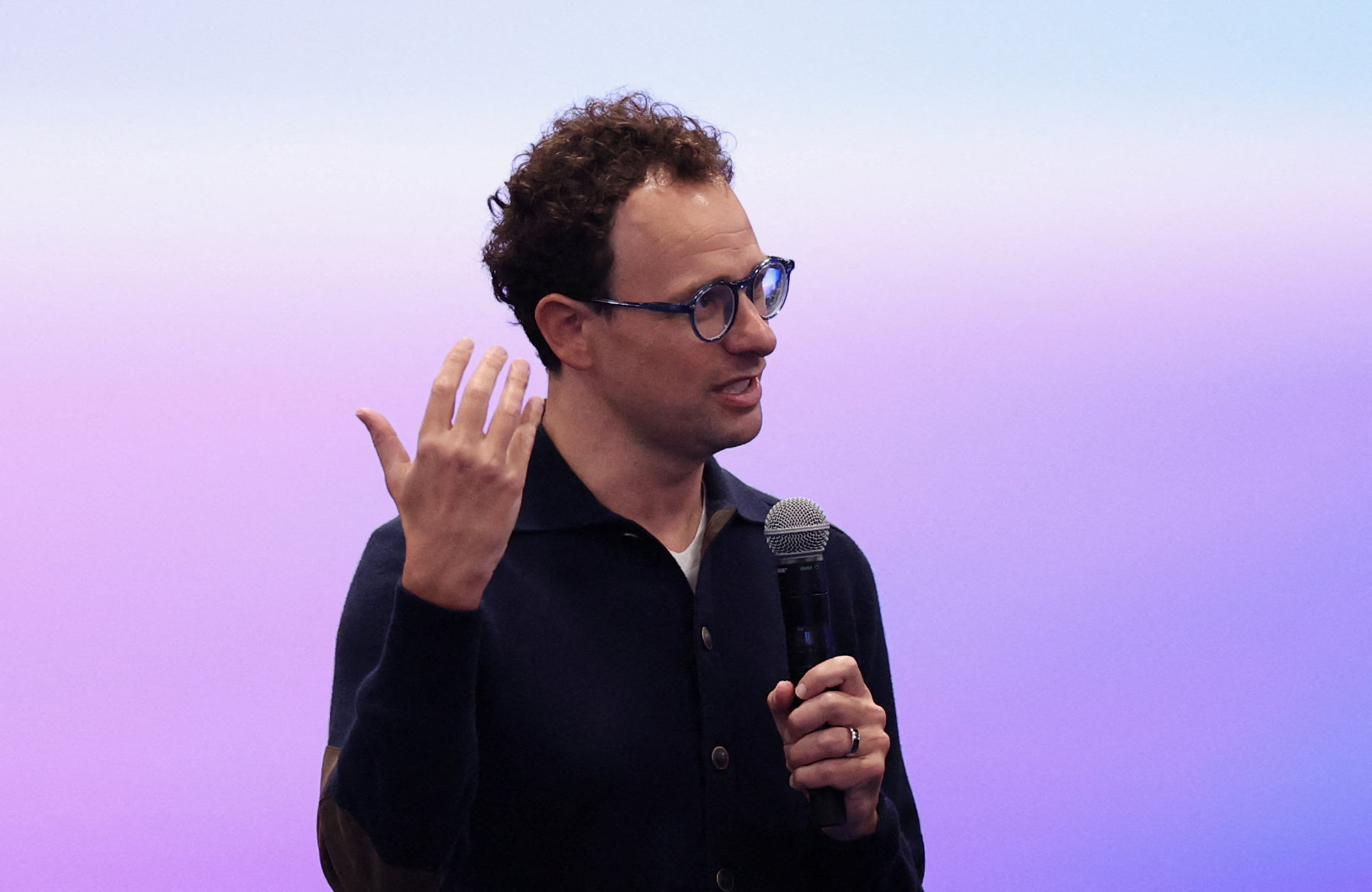 Anthropic Co-Founder and CEO Dario Amodei speaks at Dreamforce 2026 summit in San Francisco, California, U.S., September 15, 2026.