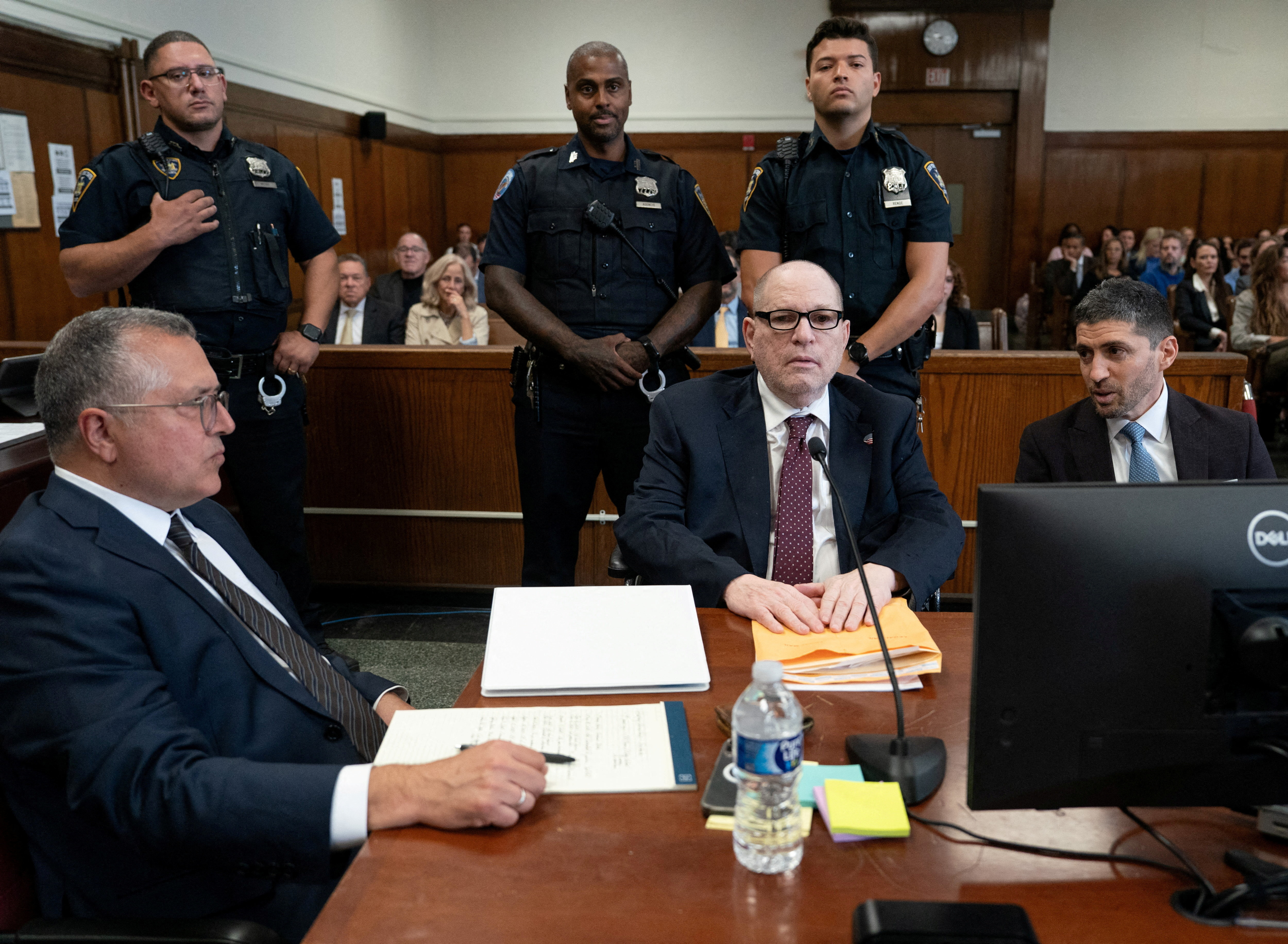 Harvey Weinstein appears in Manhattan Supreme Court to be sentenced for sexual assault in New York City, US, September 23, 2026. Barry Williams/Pool via REUTERS