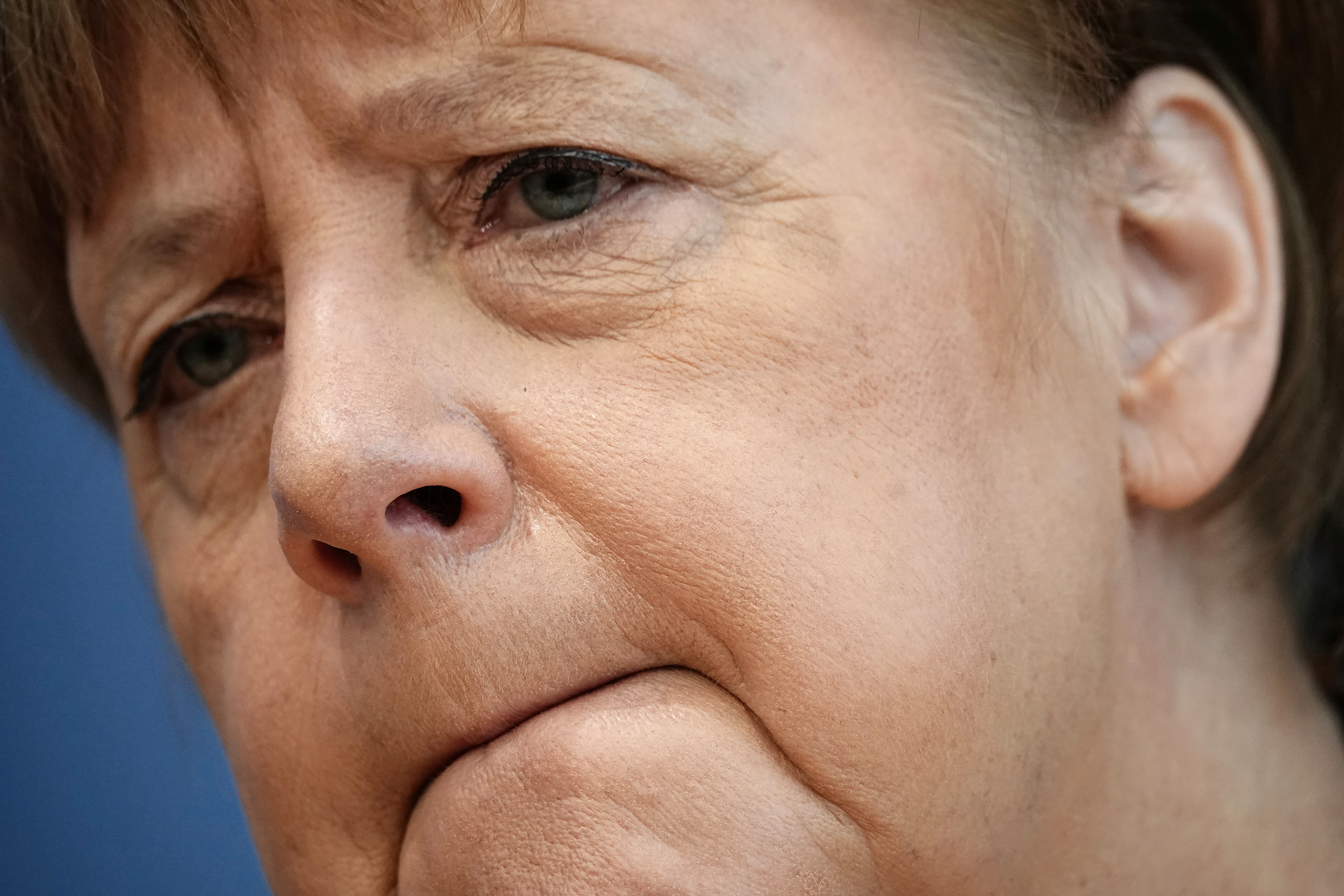 German Chancellor Angela Merkel holds a news conference in Berlin