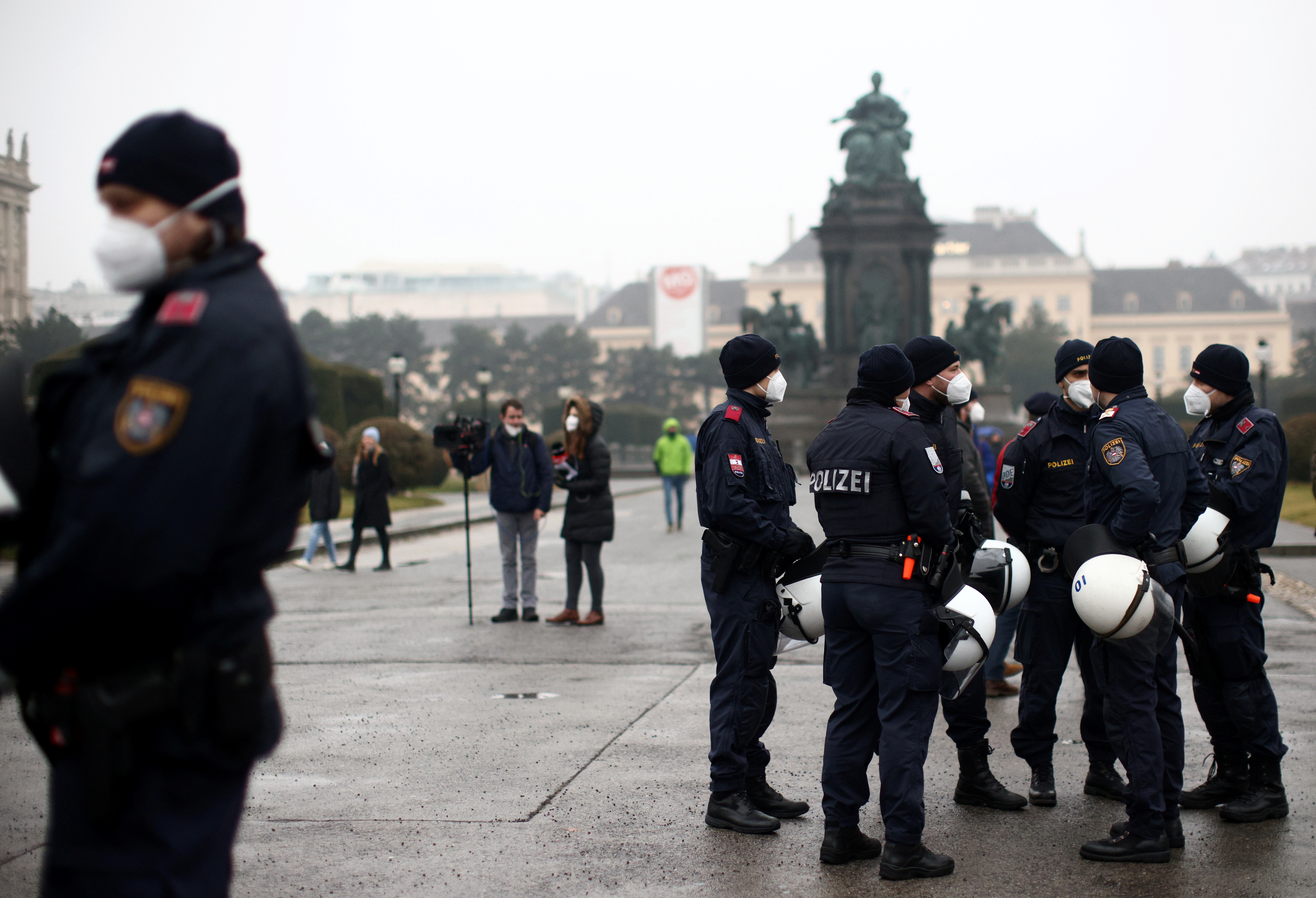 Austrija, Beč, covid-19, koronavirus, polizei Österreich