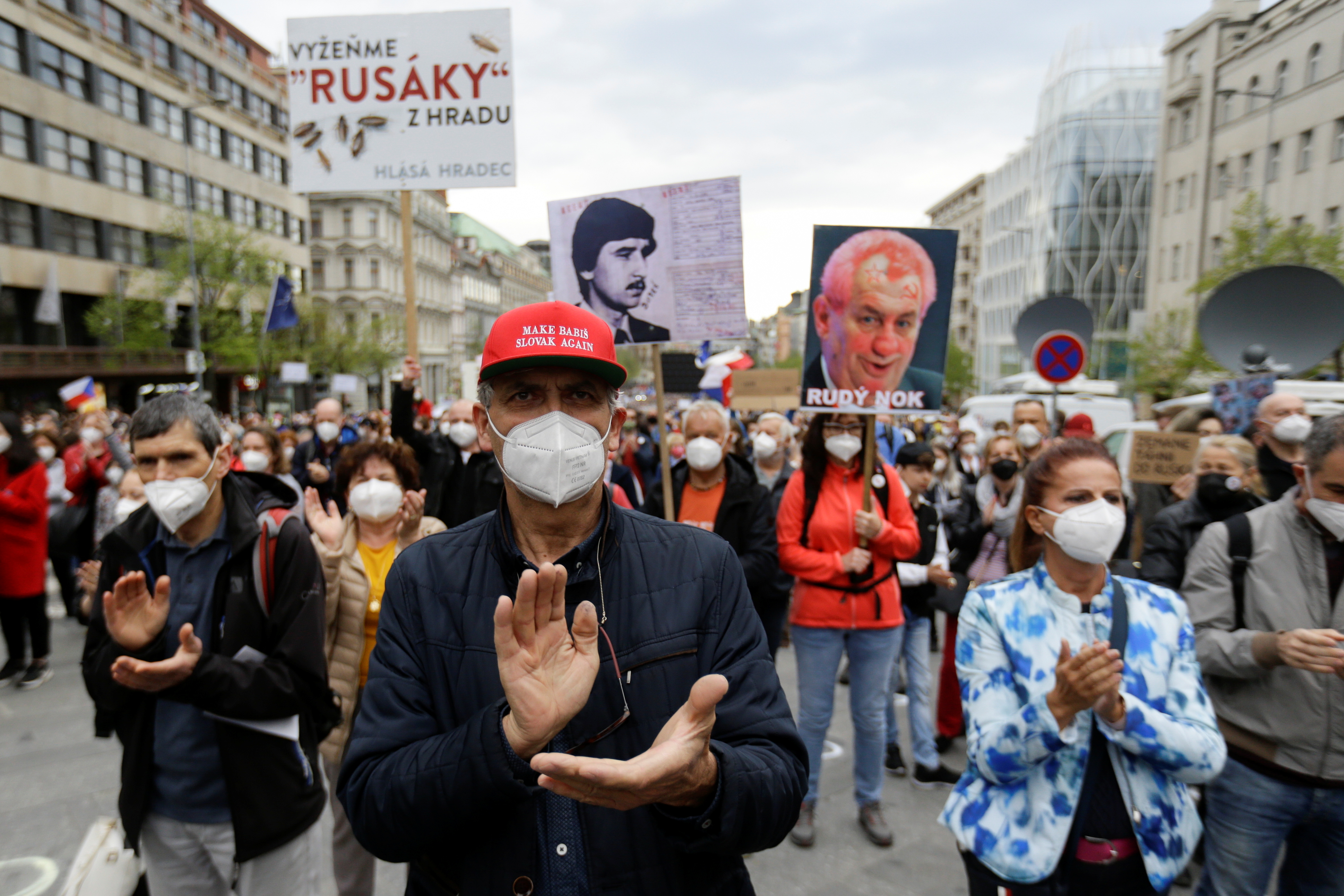 Million Moments for Democracy group holds an anti-government protest, in Prague
