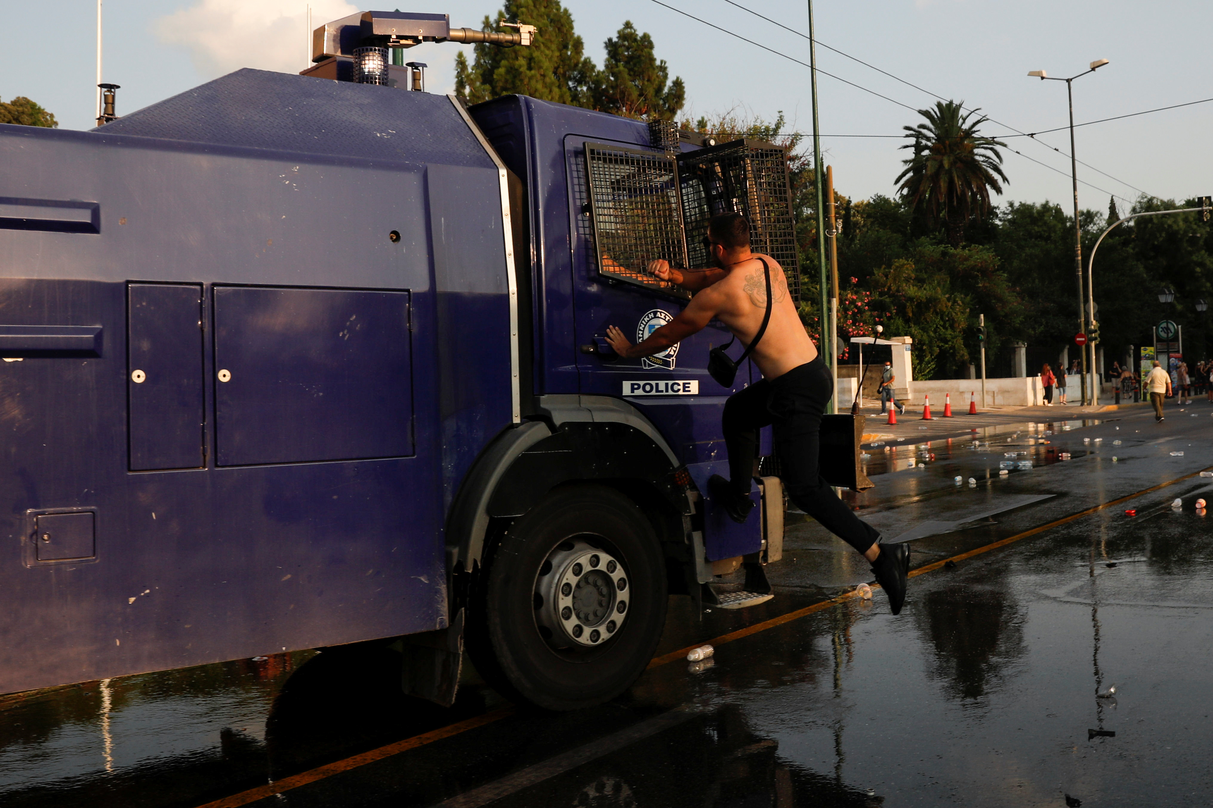 Grčka, prosvjed, cijepljenje