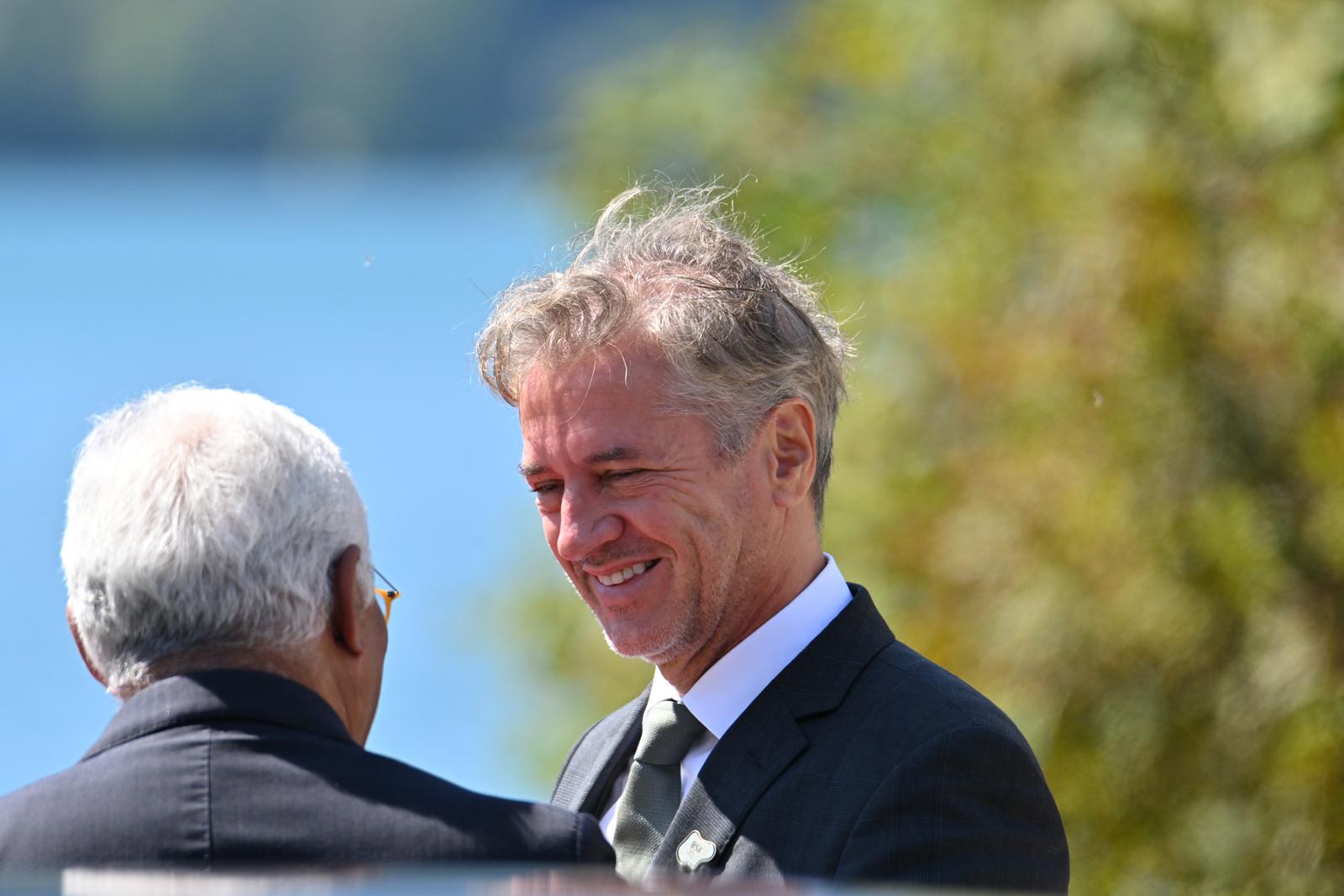 01.09.2025., Bled, Slovenija - 20. Strateski forum na Bledu. Antonio Costa i Robert Golob Photo: Ziga Zivulovic jr/PIXSELL