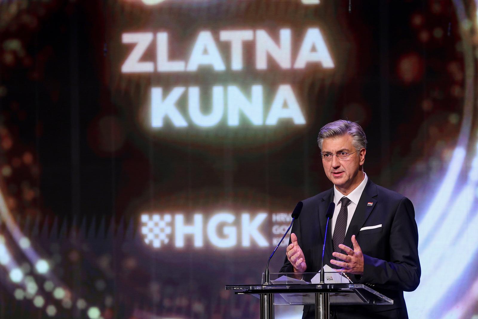 Andrej Plenković na dodjeli Zlatne kune