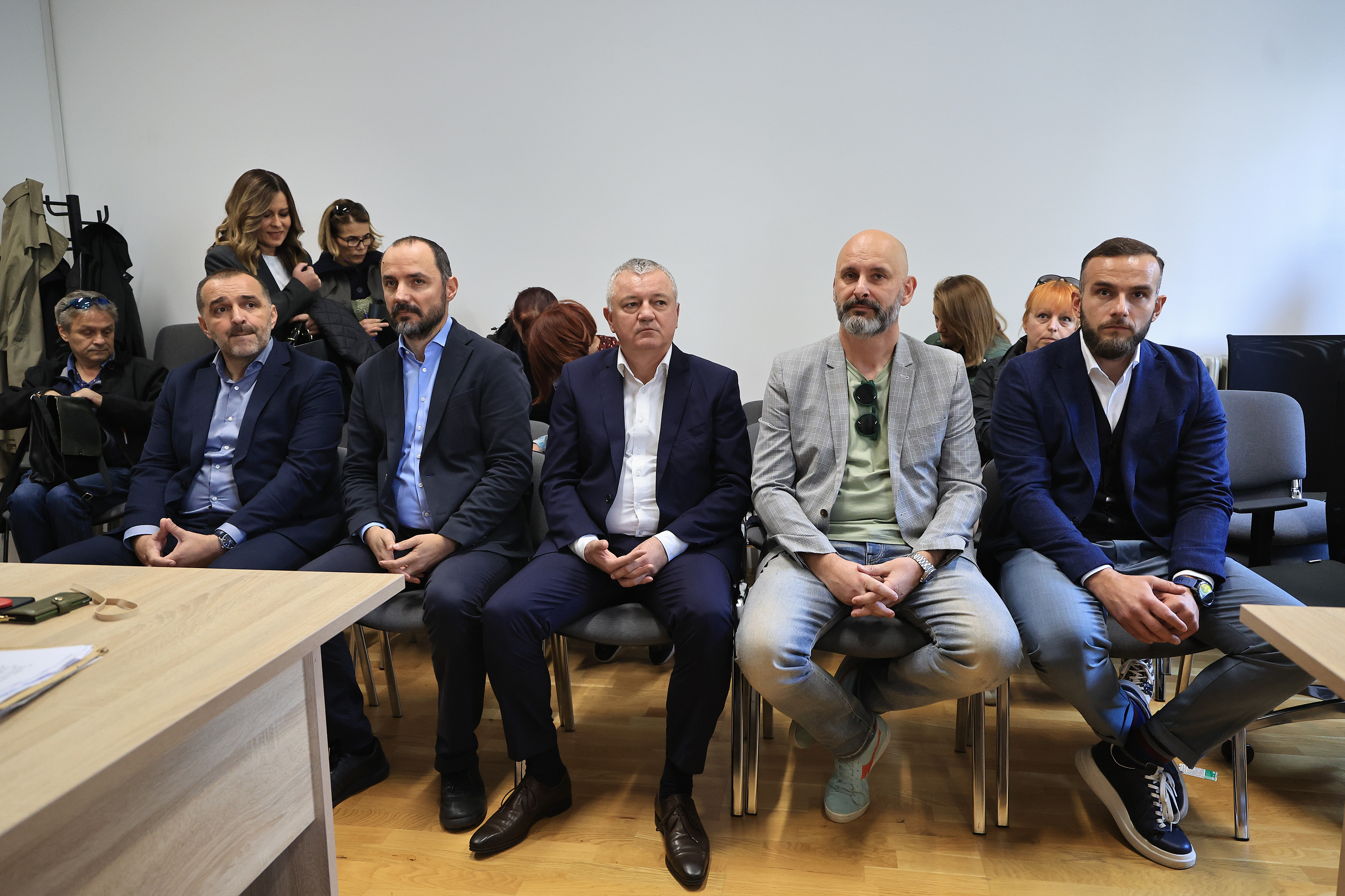 17.10.2025., Zagreb - Pocetak (iz drugog pokusaja) sudjenja u aferi Po babi i stricevima. Optuzeni su bivsi ministri Darko Horvat, Tomislav Tolusic, Boris Milosevic i Josip Aladrovic te gradonacelnik Zupanje Damir Juzbasic.  Photo: Marko Prpic/PIXSELL