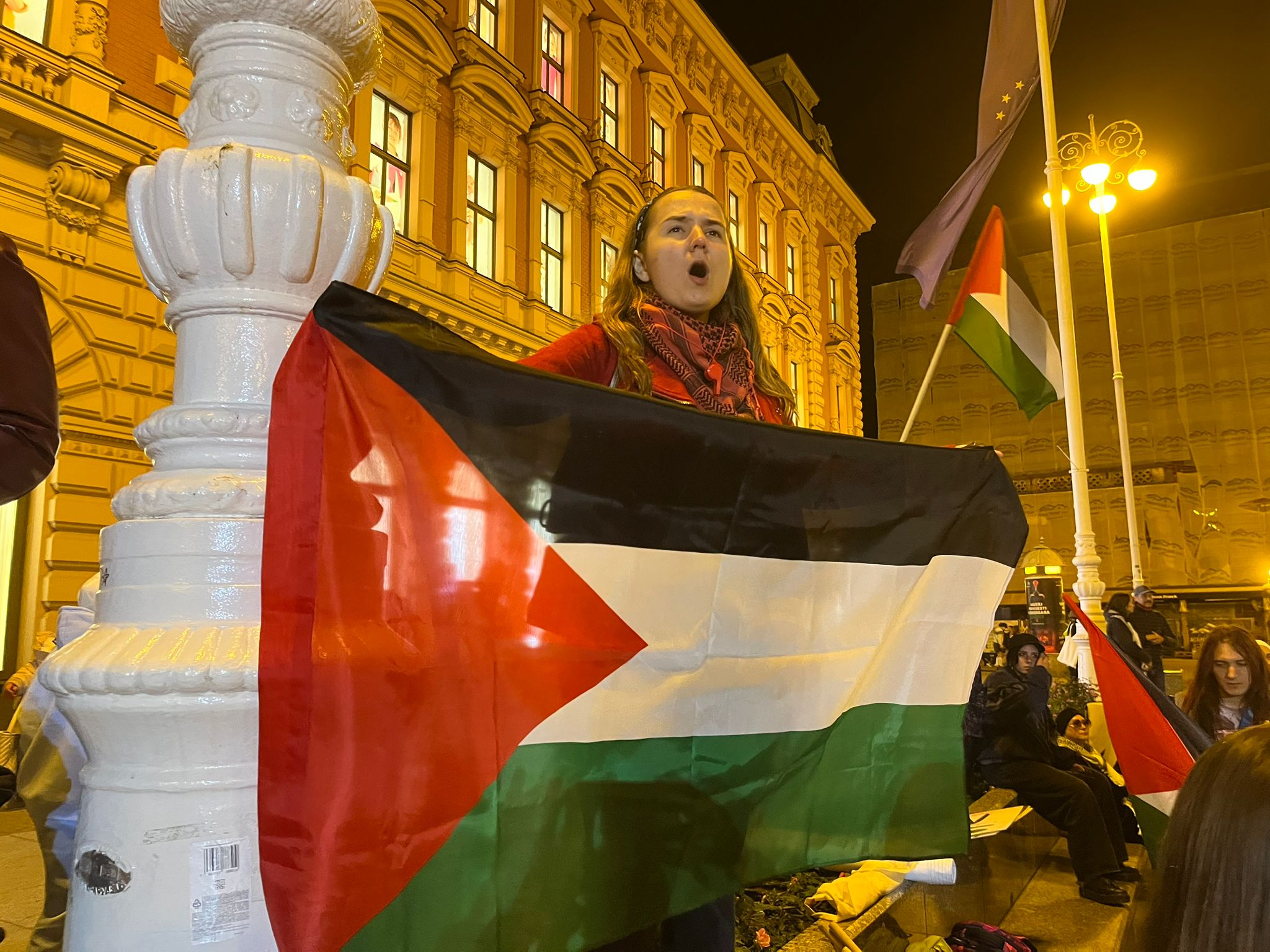 prosvjed za palestinu u Zagrebu