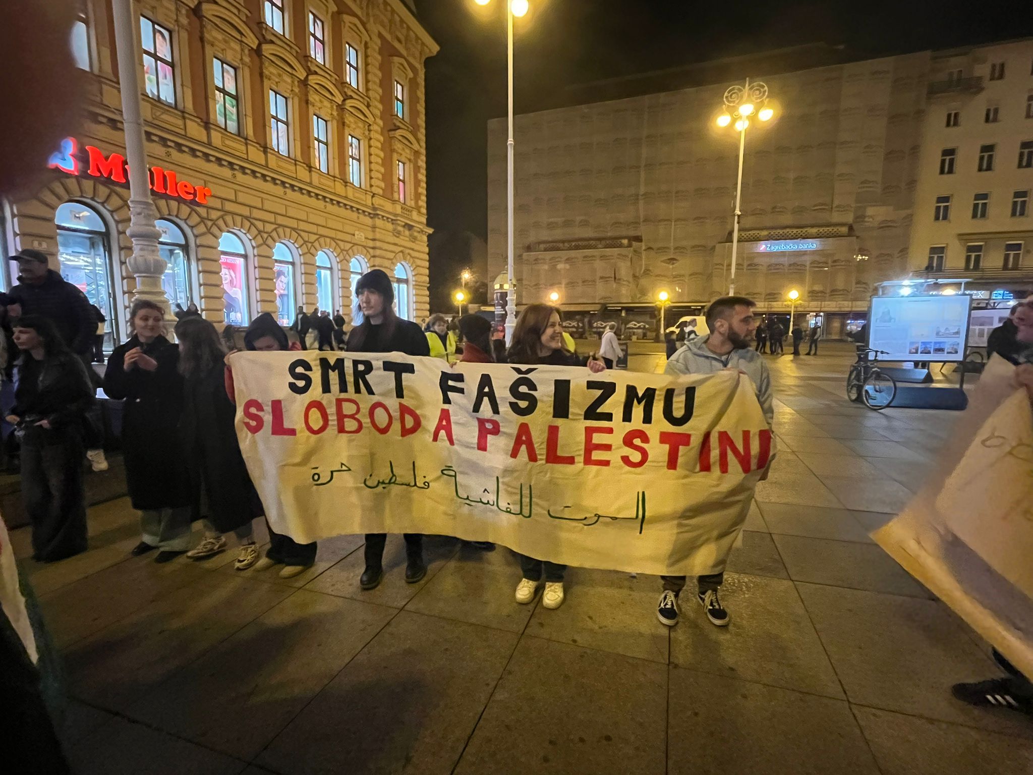 prosvjed za palestinu u Zagrebu