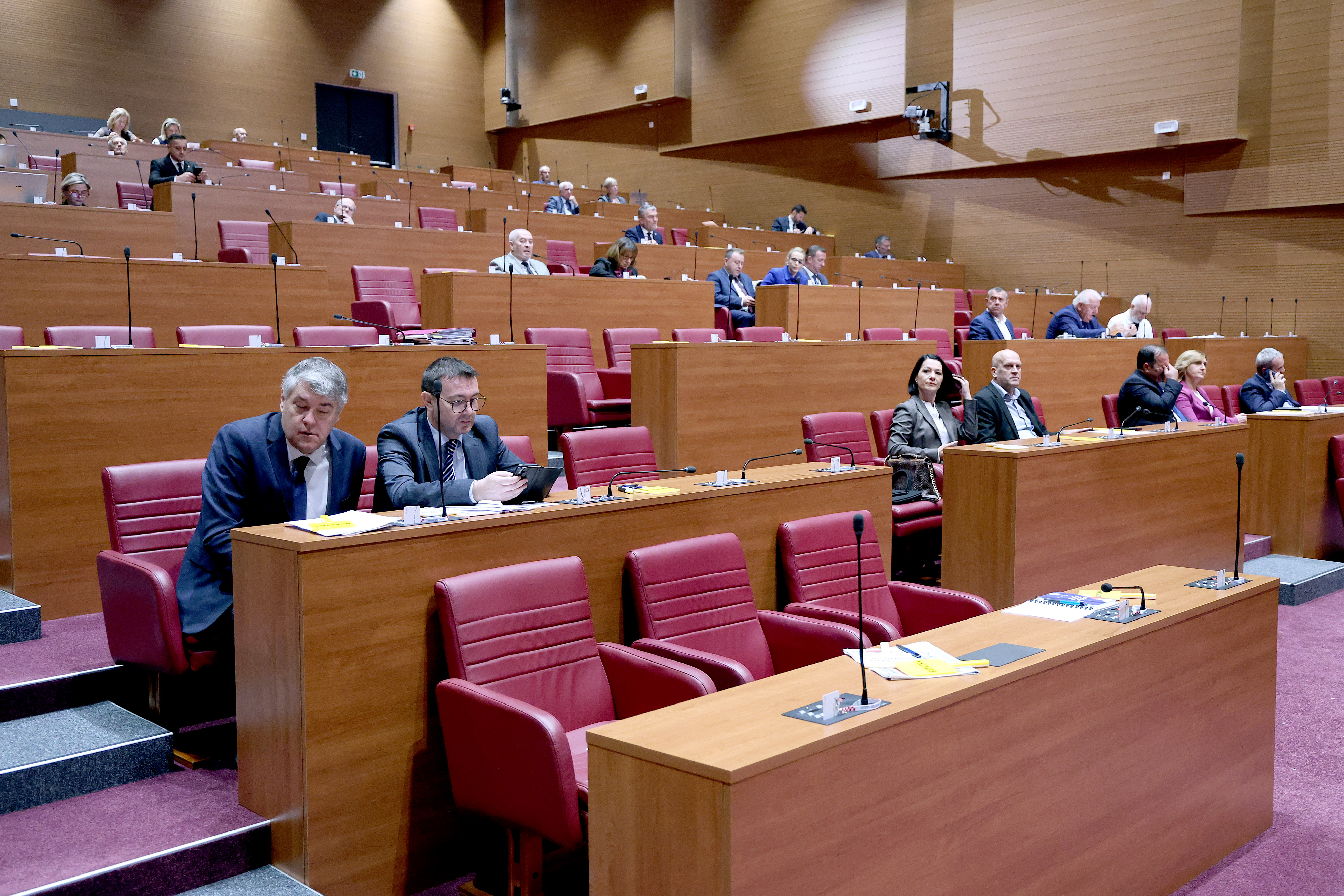 Sabor je 7. sjednicu nastavio raspravom o izmjenama i dopunama Zakona o obrani. Photo: Patrik Macek/PIXSELL