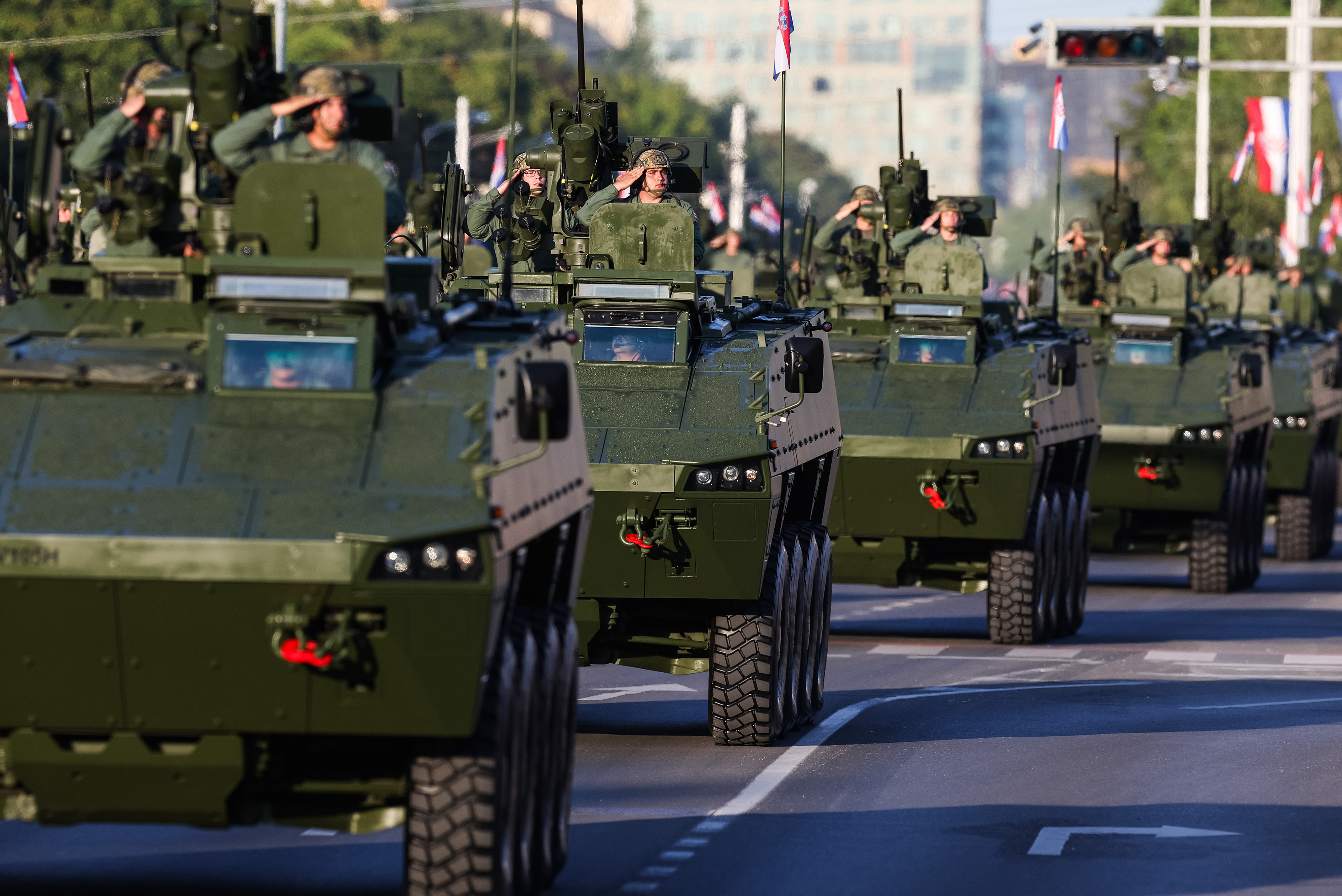 31.07.2025., Zagreb - U povodu obiljezavanja 30. obljetnice vojno-redarstvene operacije Oluja odrzan je svecani vojni mimohod. Photo: Zeljko Lukunic/PIXSELL