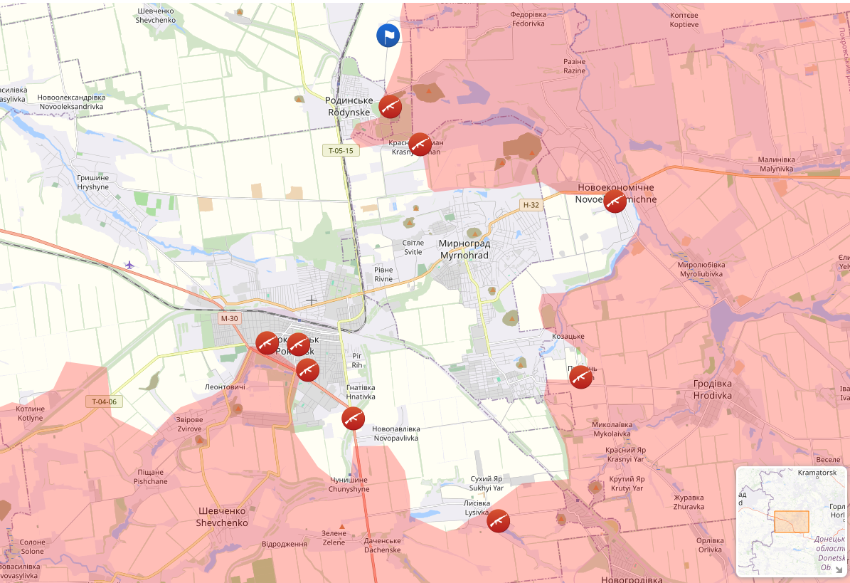 screenshot, mapa rusija-ukrajina