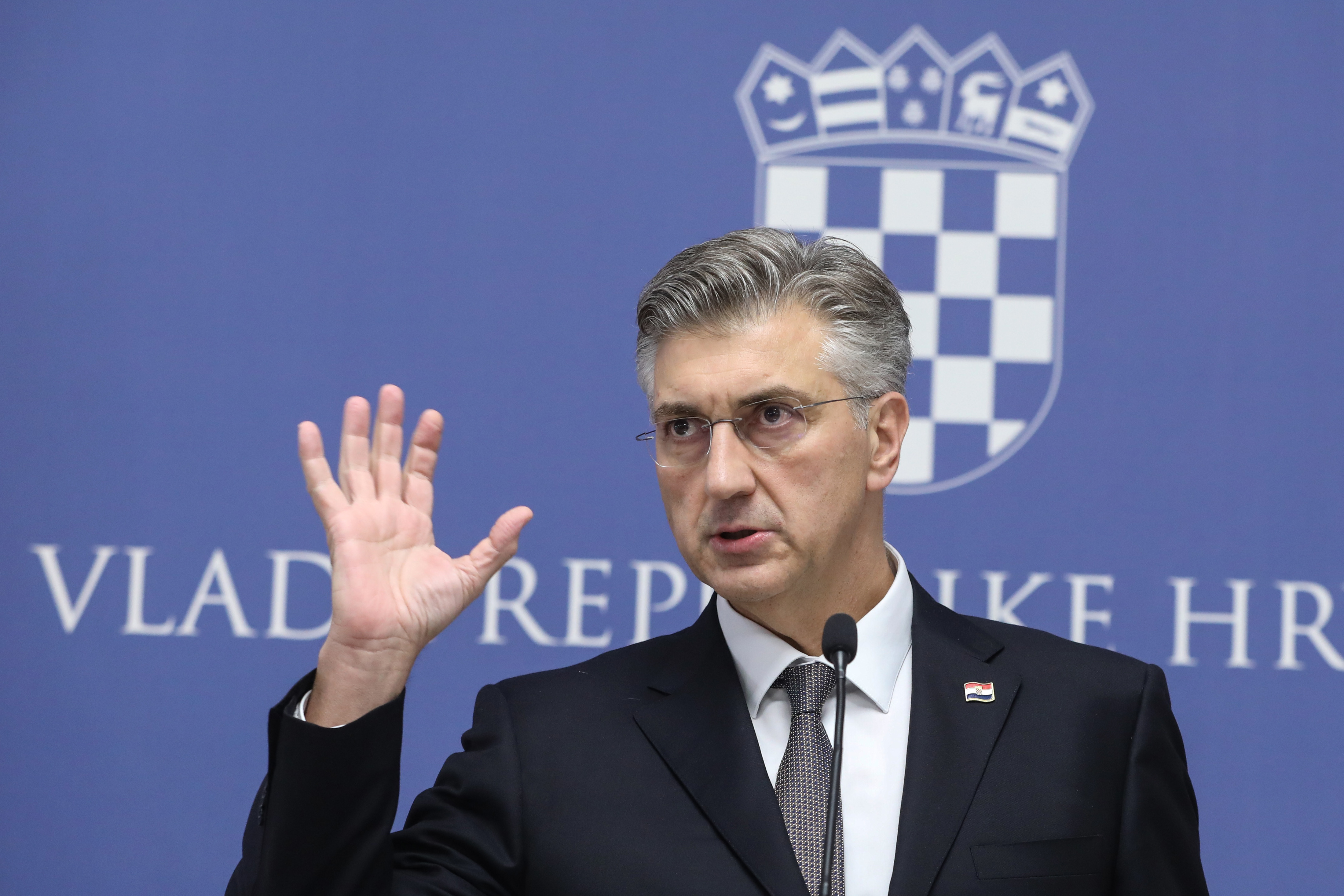 Premijer Andrej Plenkovic odrzao konferenciju za medije. Photo: Robert Anic/PIXSELL