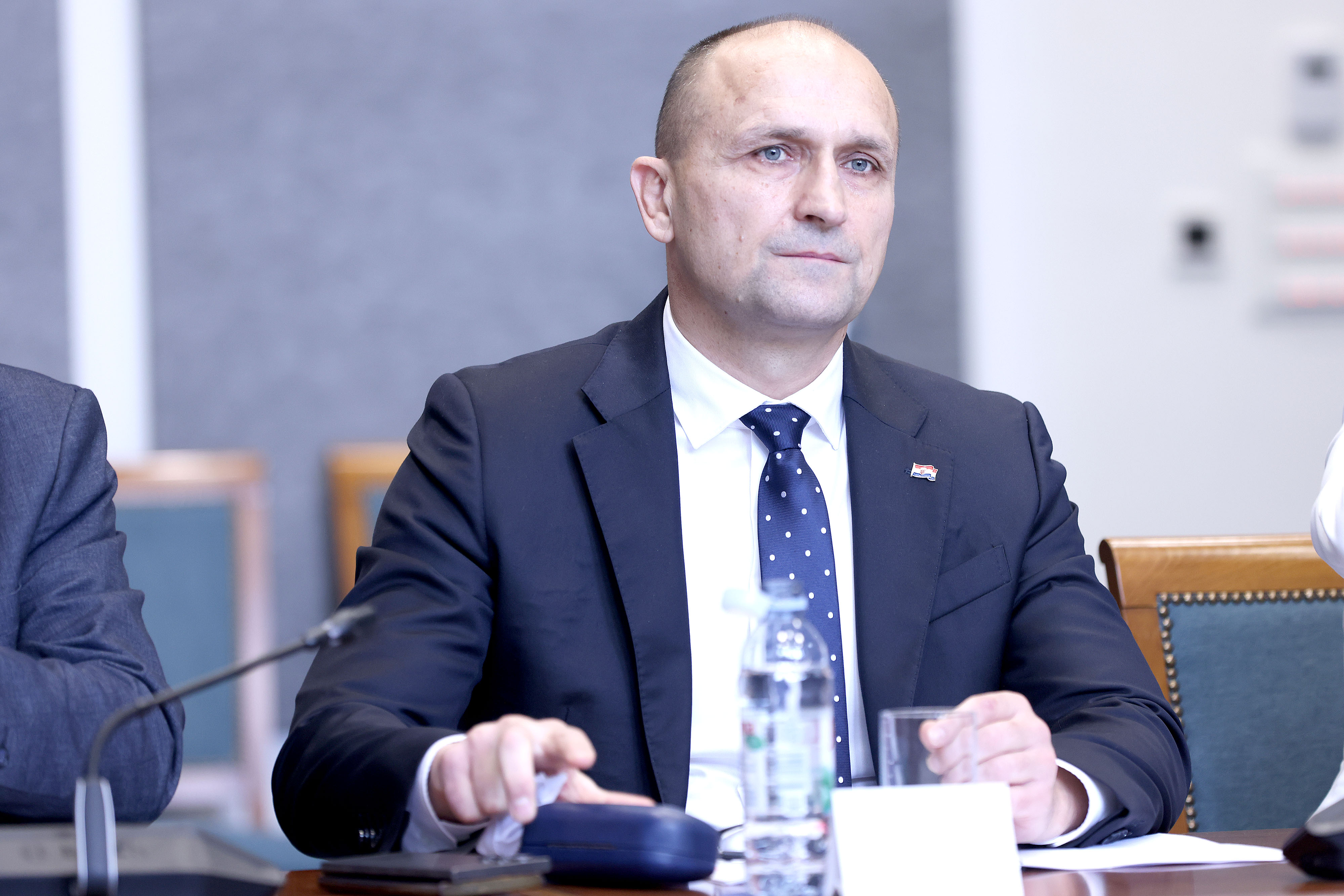 13.10.2025., Zagreb - U Saboru je odrzana 14. sjednica Odbora za obranu koja je na dnevnom redu, uz ostalo, imala izmjene zakona o sluzbi u oruzanim snagama. Photo: Patrik Macek/PIXSELL