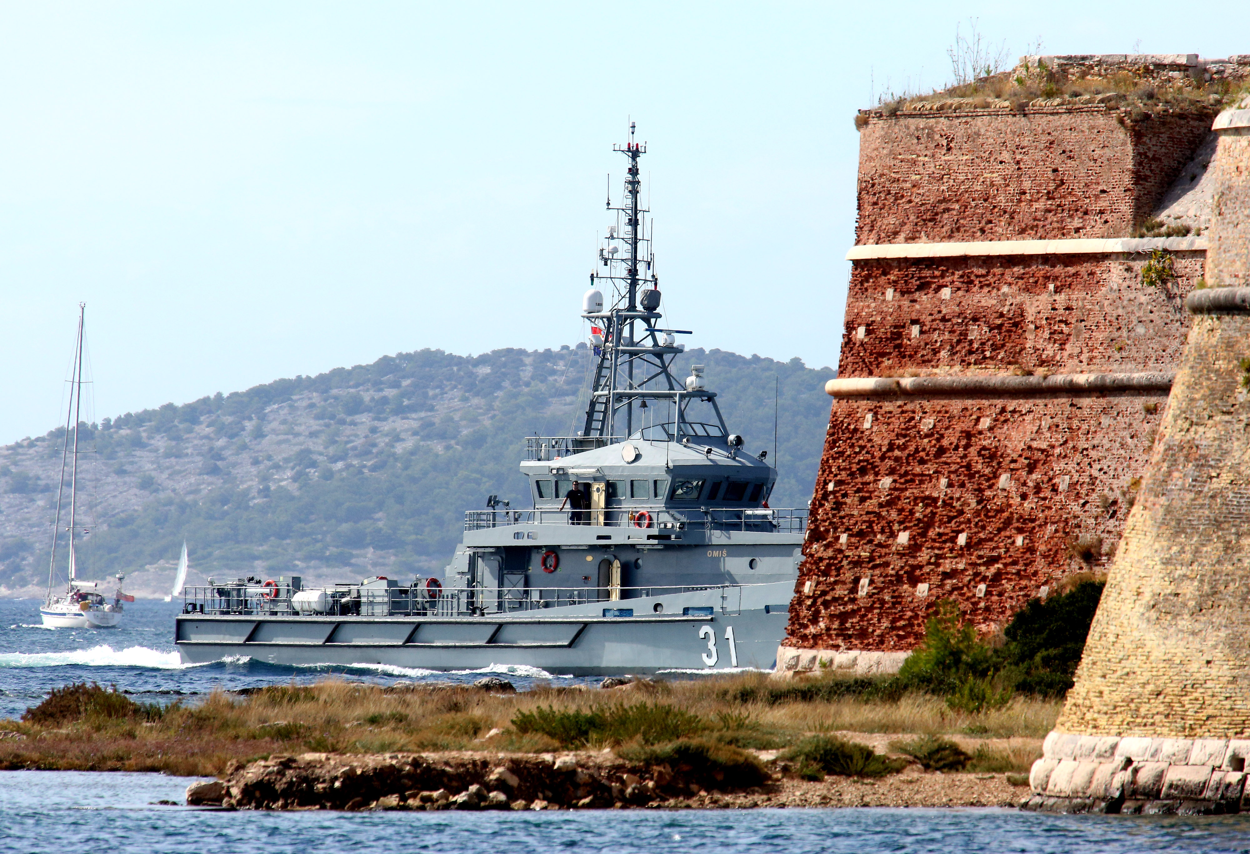 30.09.2022., Sibenik - Obalni ophodni brod Omis, oznake OOB-31. Radi se o prototipu ophodnog broda, izgradjenog za potrebe Obalne straze RH. Photo: Dusko Jaramaz/PIXSELL