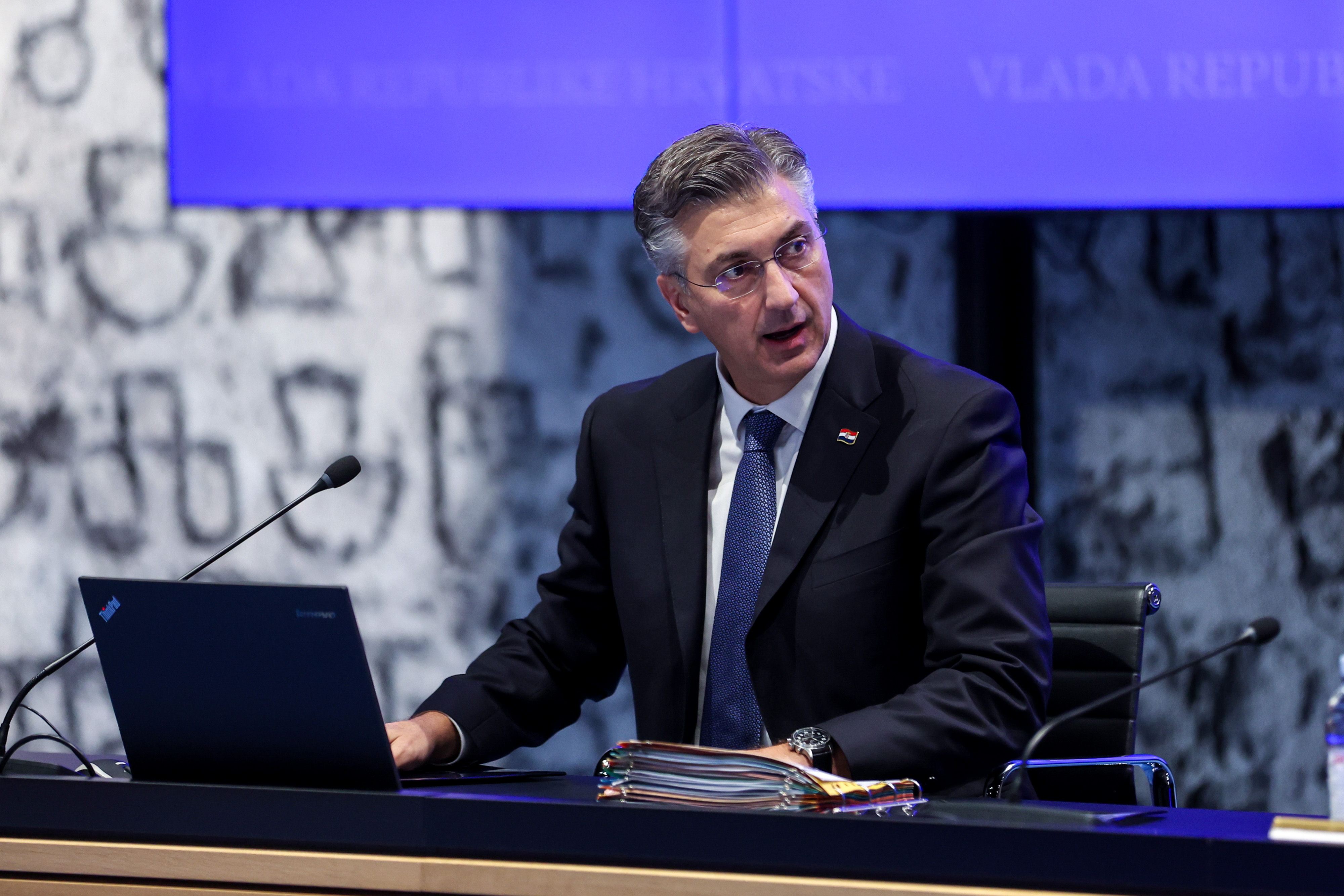 06.11.2025., Zagreb - Odrzana sjednica Vlade Republike Hrvatske u Nacionalnoj i sveucilisnoj knjiznici. Predsjednik Vlade RH Andrej Plenkovic. Photo: Igor Kralj/PIXSELL