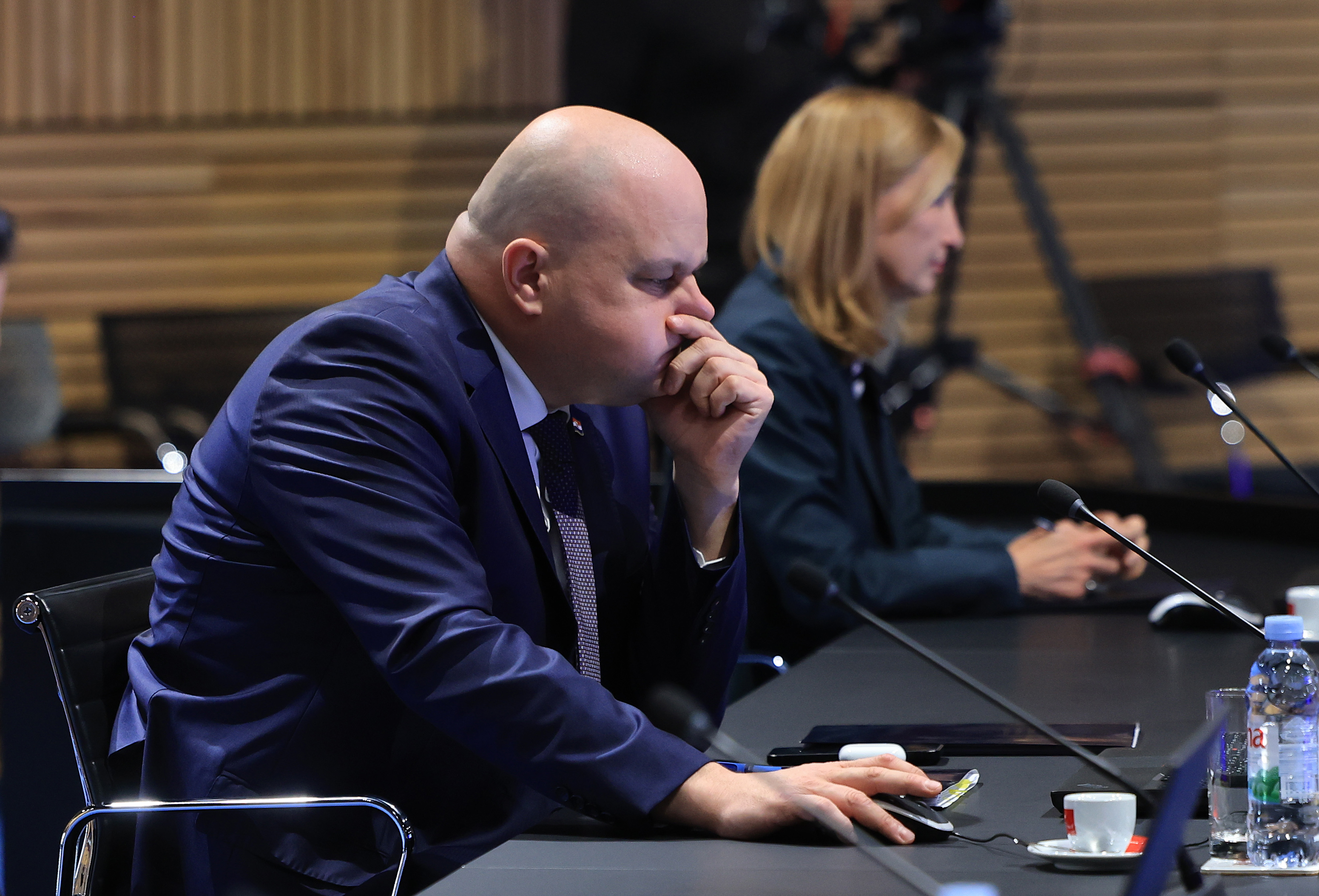 Odrzana sjednica Vlade Republike Hrvatske u Nacionalnoj i sveucilisnoj knjiznici. ministar gospodarstva Ante Susnjar Photo: Marko Prpic/PIXSELL