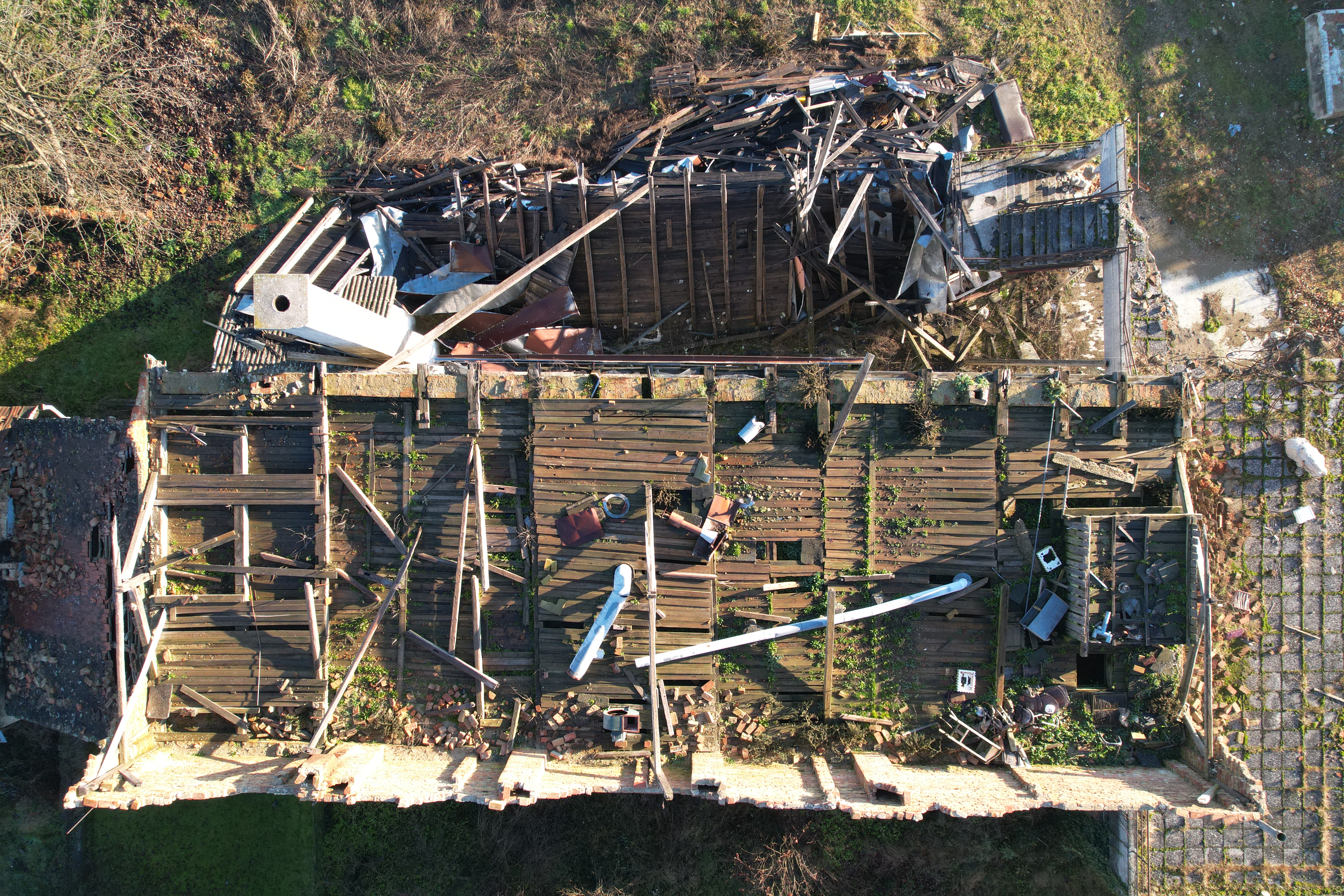 28.12.2022., Petrinja - Fotografija iz zraka Petrinje dvije godine nakon potresa. Photo: Slaven Branislav Babic/PIXSELL