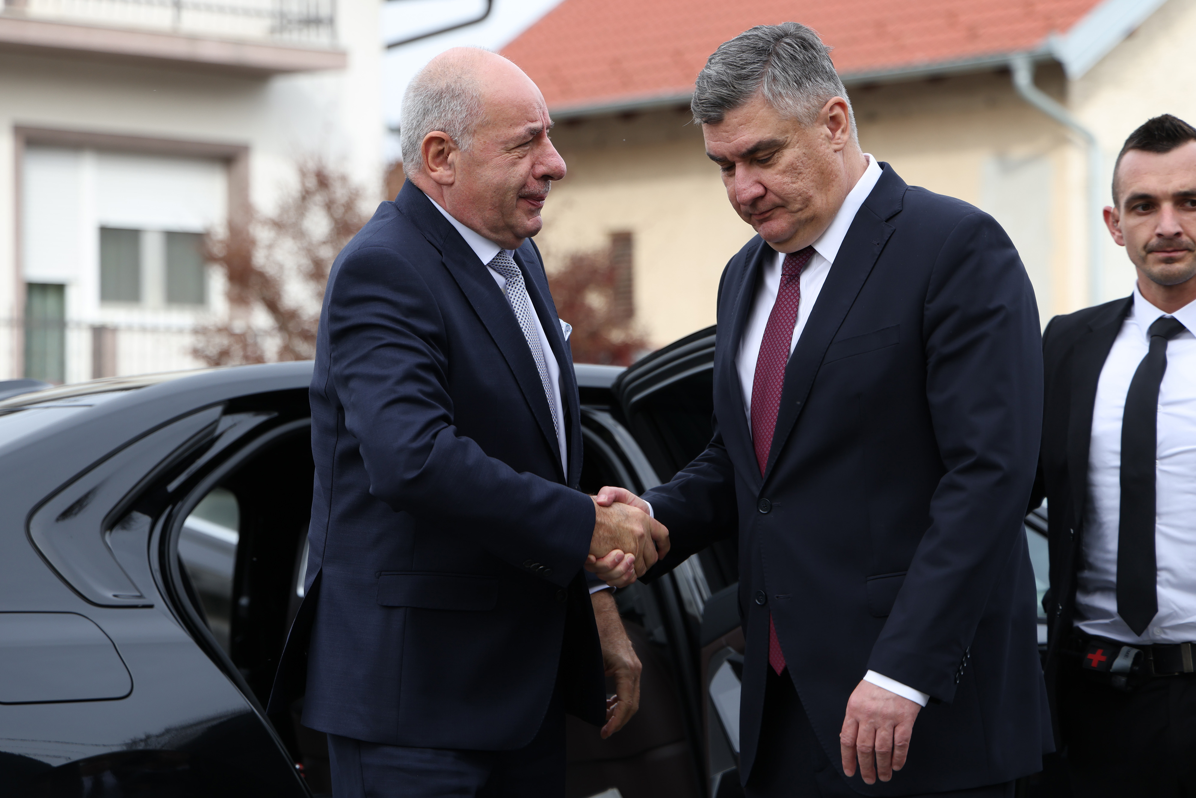 15.11.2025., Općina Bilje, Bilje - Sastanak predsjednika Republike Hrvatske Zorana Milanovića i predsjednika Mađarske Tamása Sulyoka s predsjednikom i Izvršnim odborom Demokratske zajednice Mađara Hrvatske . Photo: David Jerkovic/PIXSELL