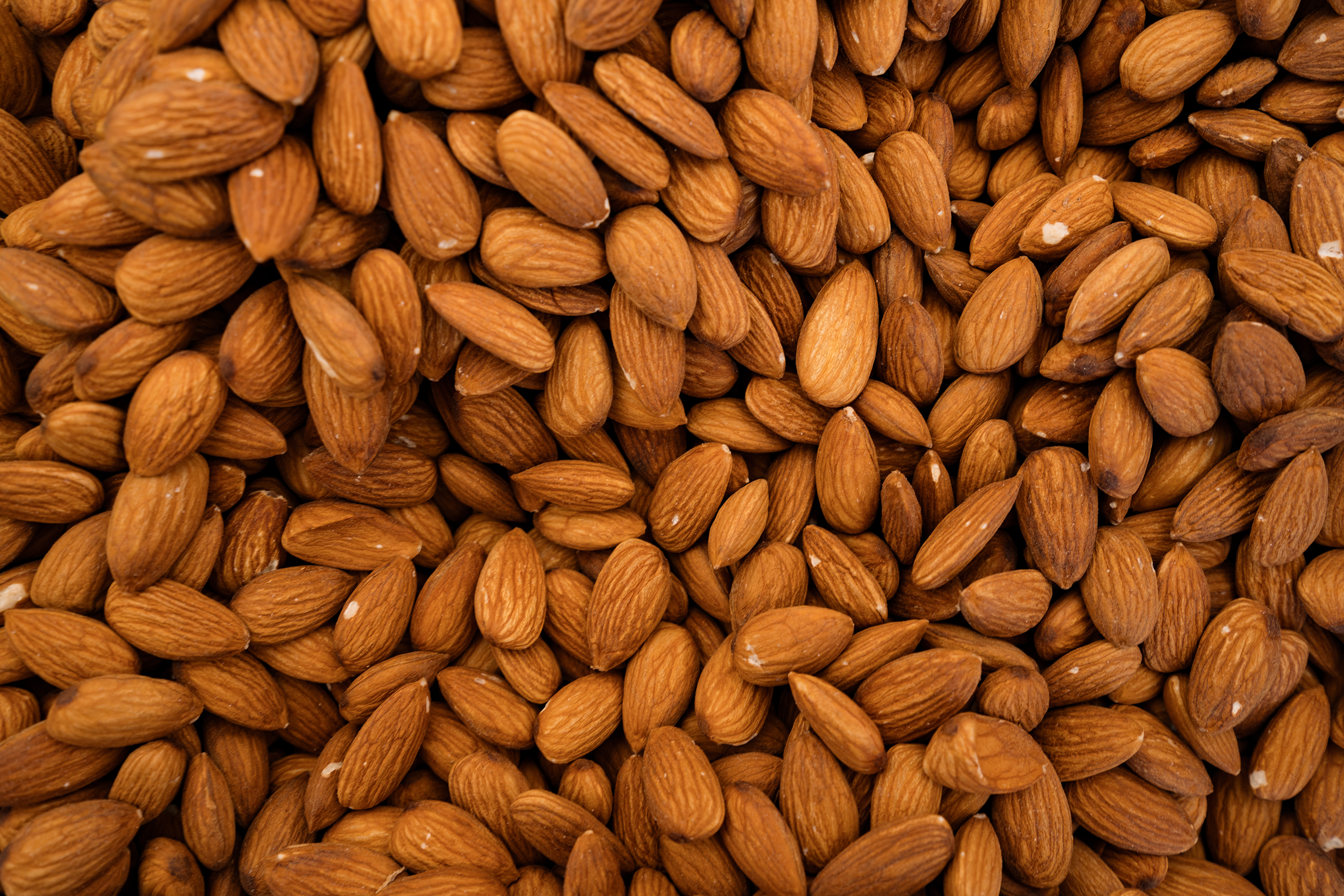 Almonds as an abstract background texture