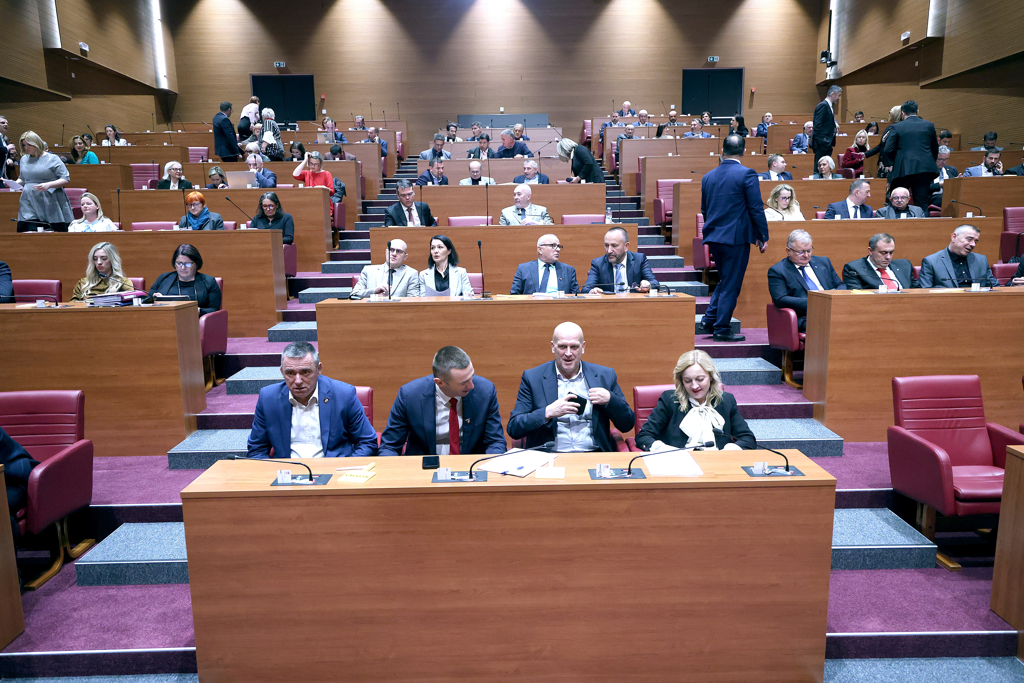 Sabor 8. sjednicu nastavlja glasovanjem o raspravljenim tockama dnevnog reda medju kojima je i Drzavni proracun za 2026. godinu. Photo: Patrik Macek/PIXSELL