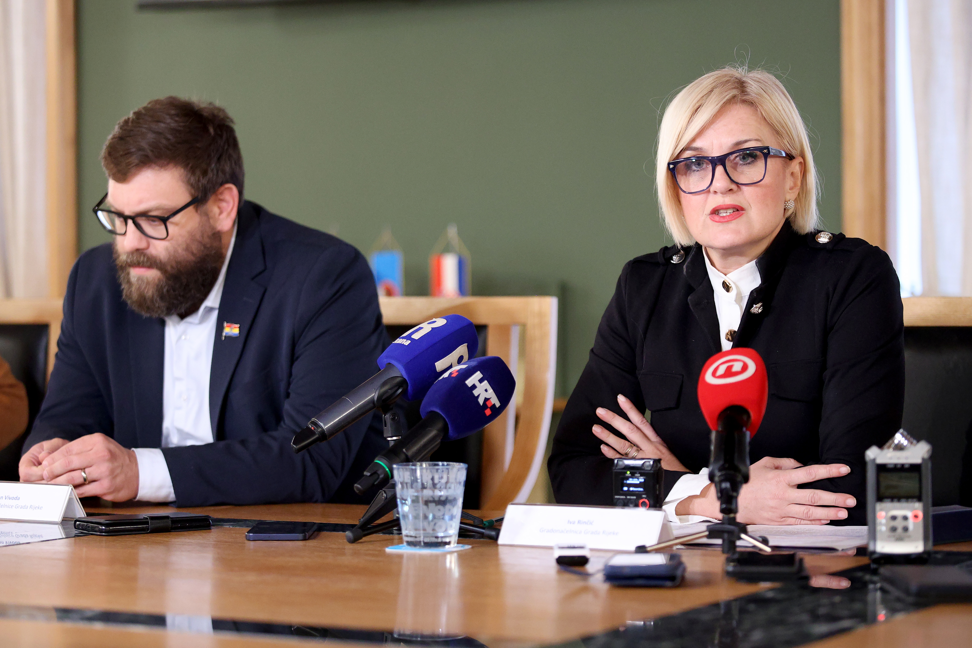 Rijecka gradonacelnica Iva Rincic odrzala je redovitu konferenciju za medije. Photo: Nel Pavletic/PIXSELL