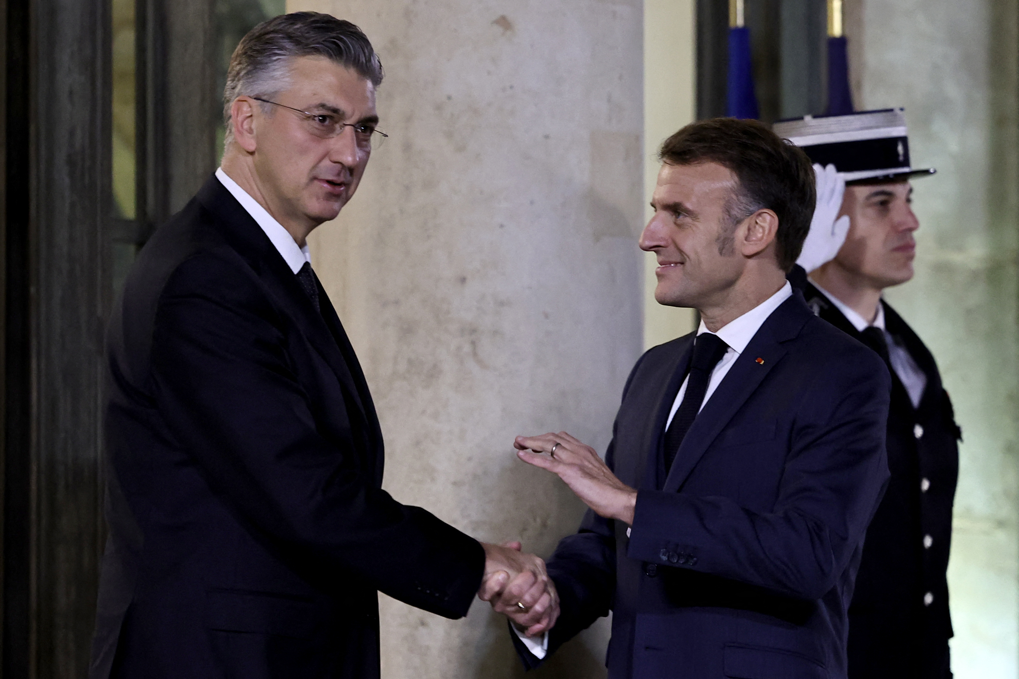 Andrej Plenković, Emmanuel Macron