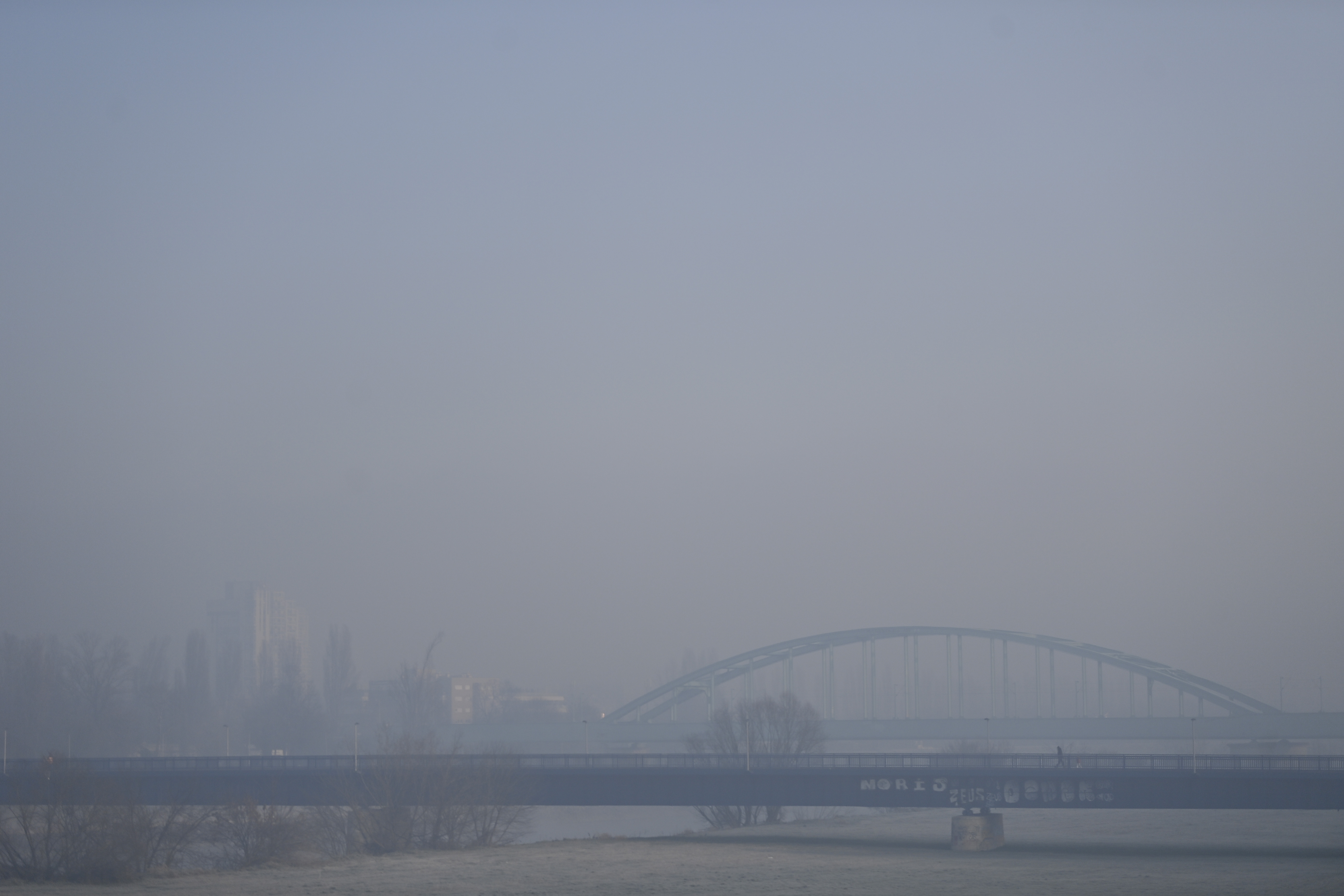 31.12.2024., Zagreb - Na listi stranice koja prati kvalitetu zraka IQAir Zagreb je trenutno sedmi grad s najlosijim zrakom na svijetu. Photo: Igor Soban/PIXSELL