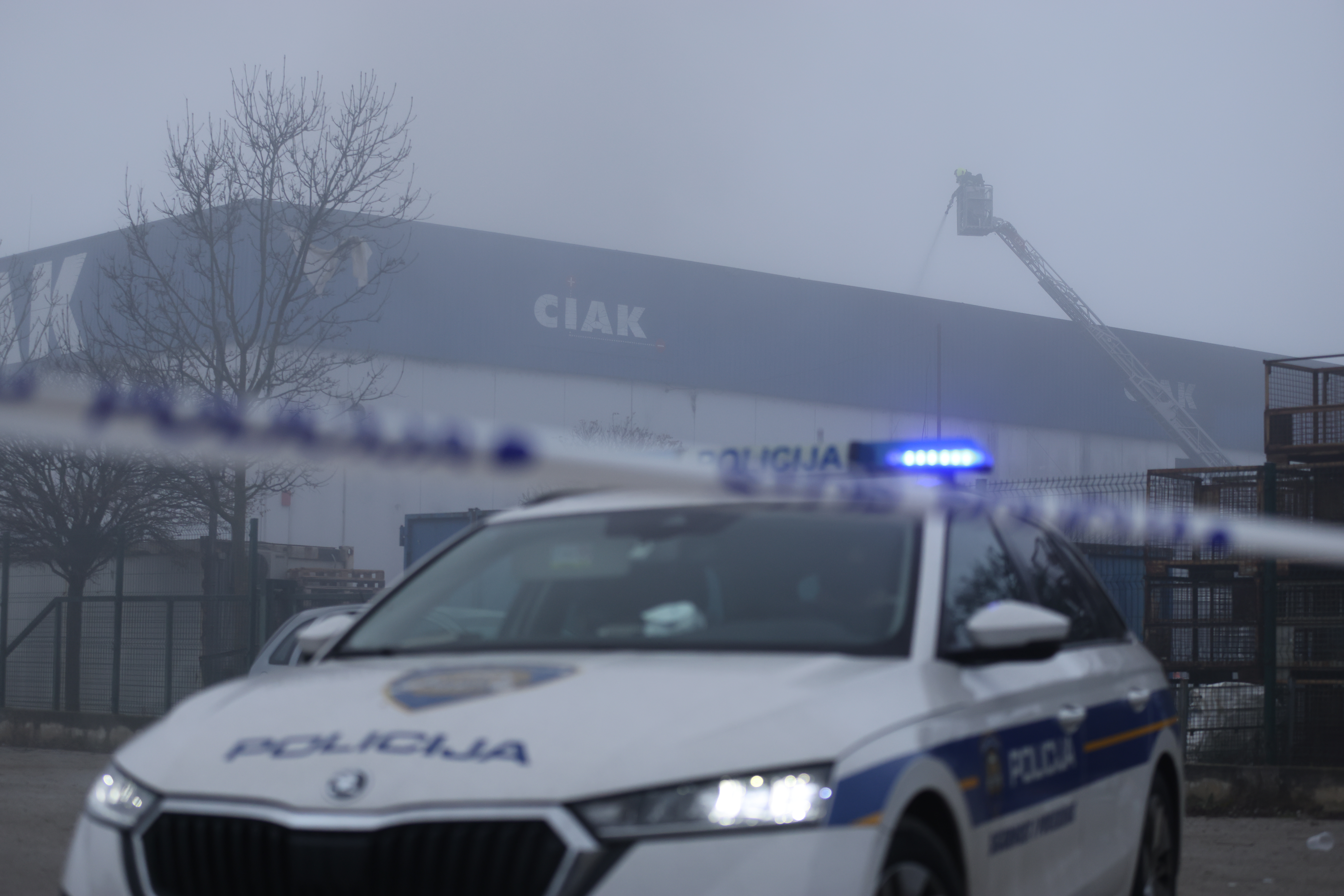 13.12.2025., Zabok- Policijski ocevid nakon pozara koji je izbio u pogonu Ciaka u Zaboku. Photo: Emica Elvedji/PIXSELL