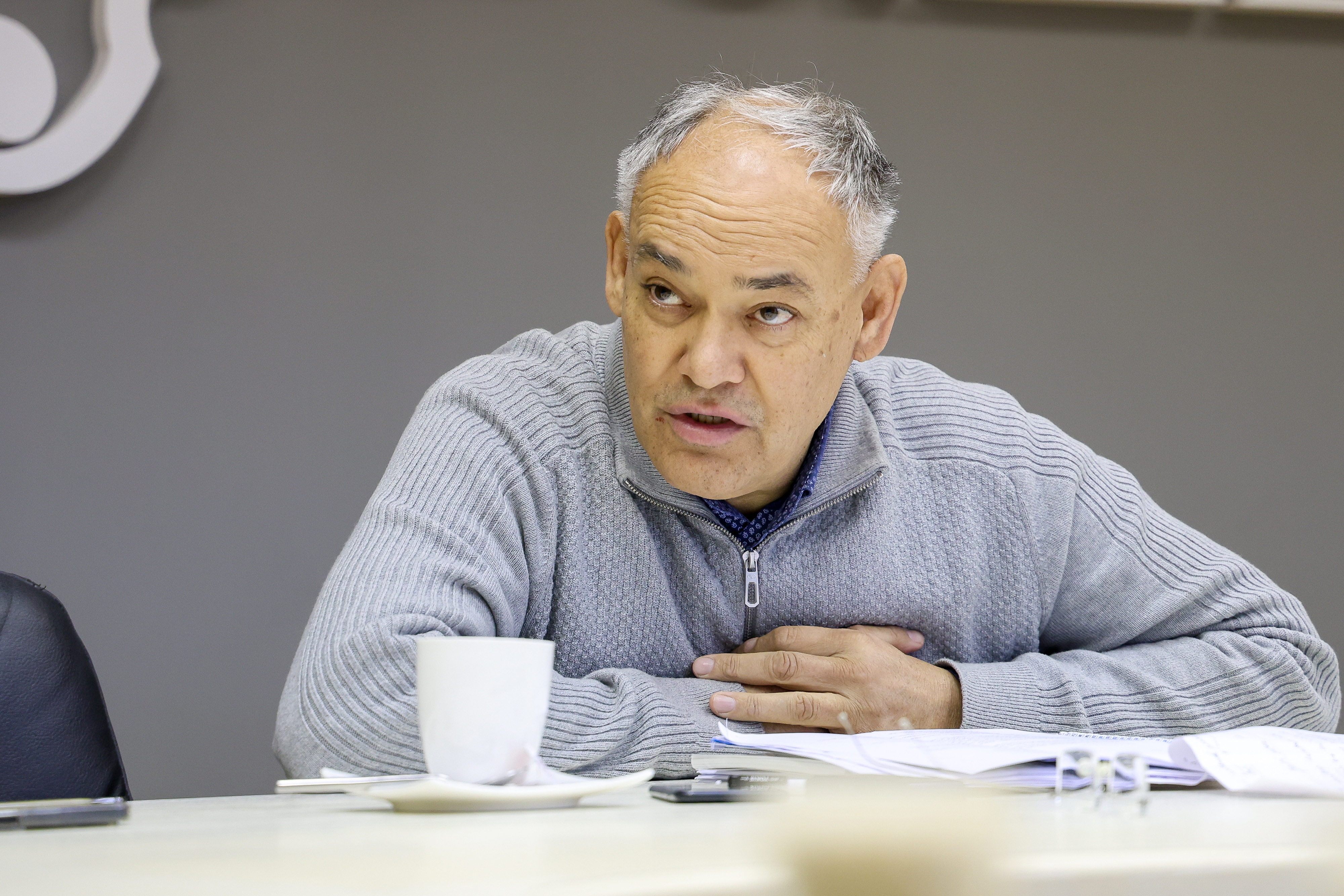 27.02.2025., Buzet - Gradonacelnik Buzeta Damir Kajin odrzao je konferenciju za medije s temom Istarski vodovod. Photo: Srecko Niketic/PIXSELL