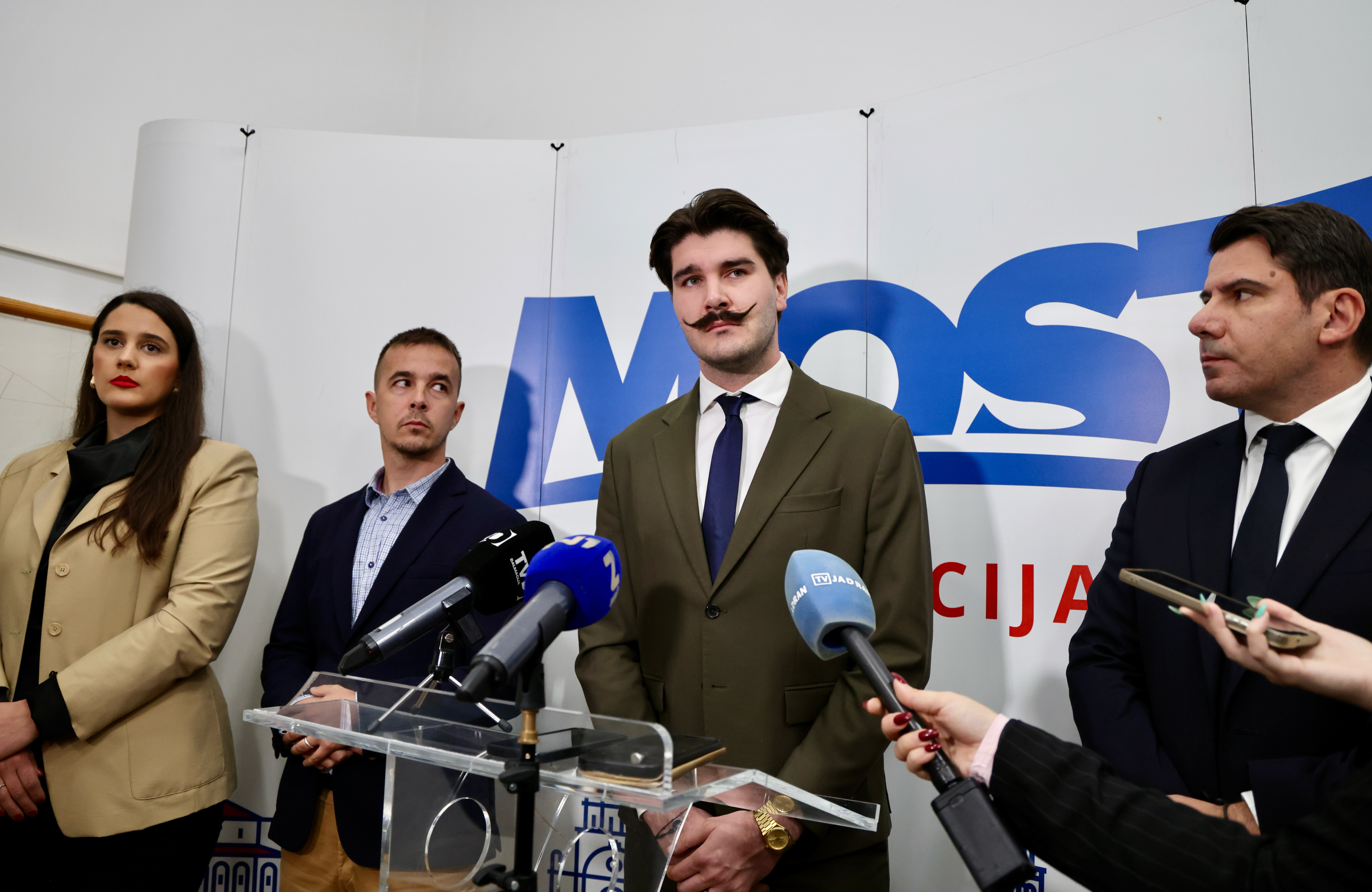 17.11.2025.,Split-Nikola Grmoja i Franko Kelm odrzali konferenciju za medije u prostoru splitskog MOST-a. Photo: Ivo Cagalj/PIXSELL