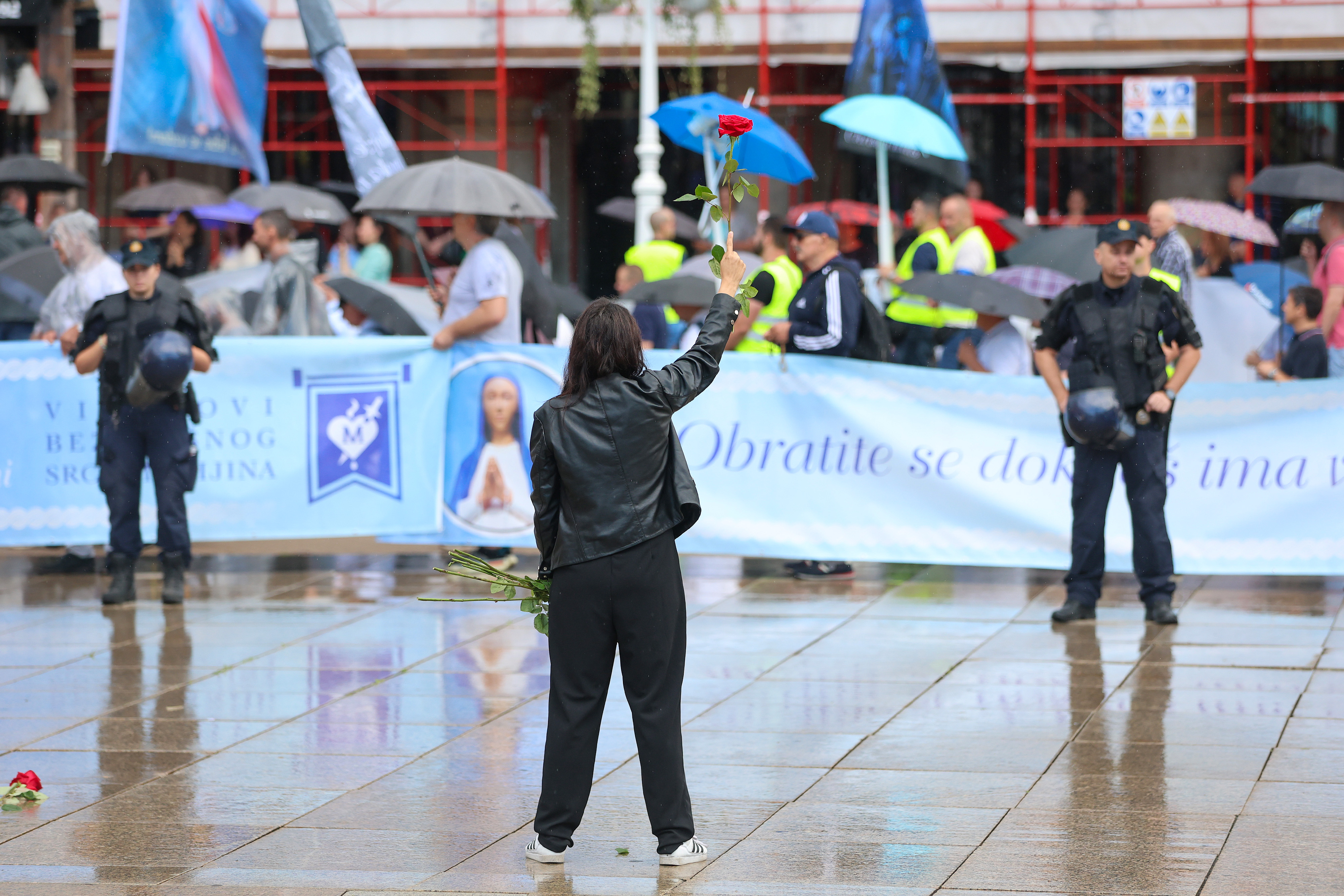 02.08.2025., Zagreb - Na Trgu bana Jelacica ponovo su se okupili molitelji