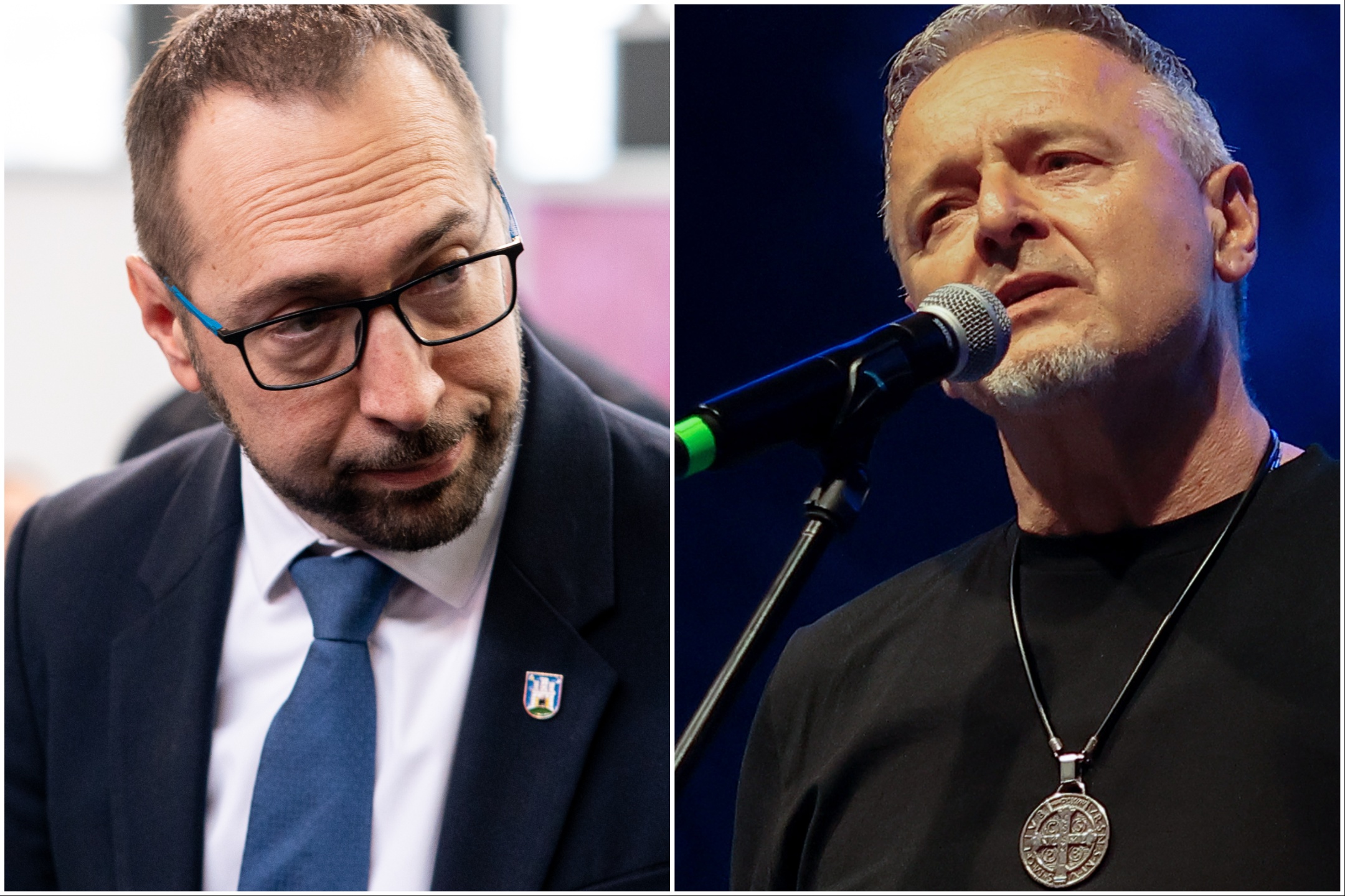 kolaž fotografija - Tomislav Tomašević i Marko Perković Thompson