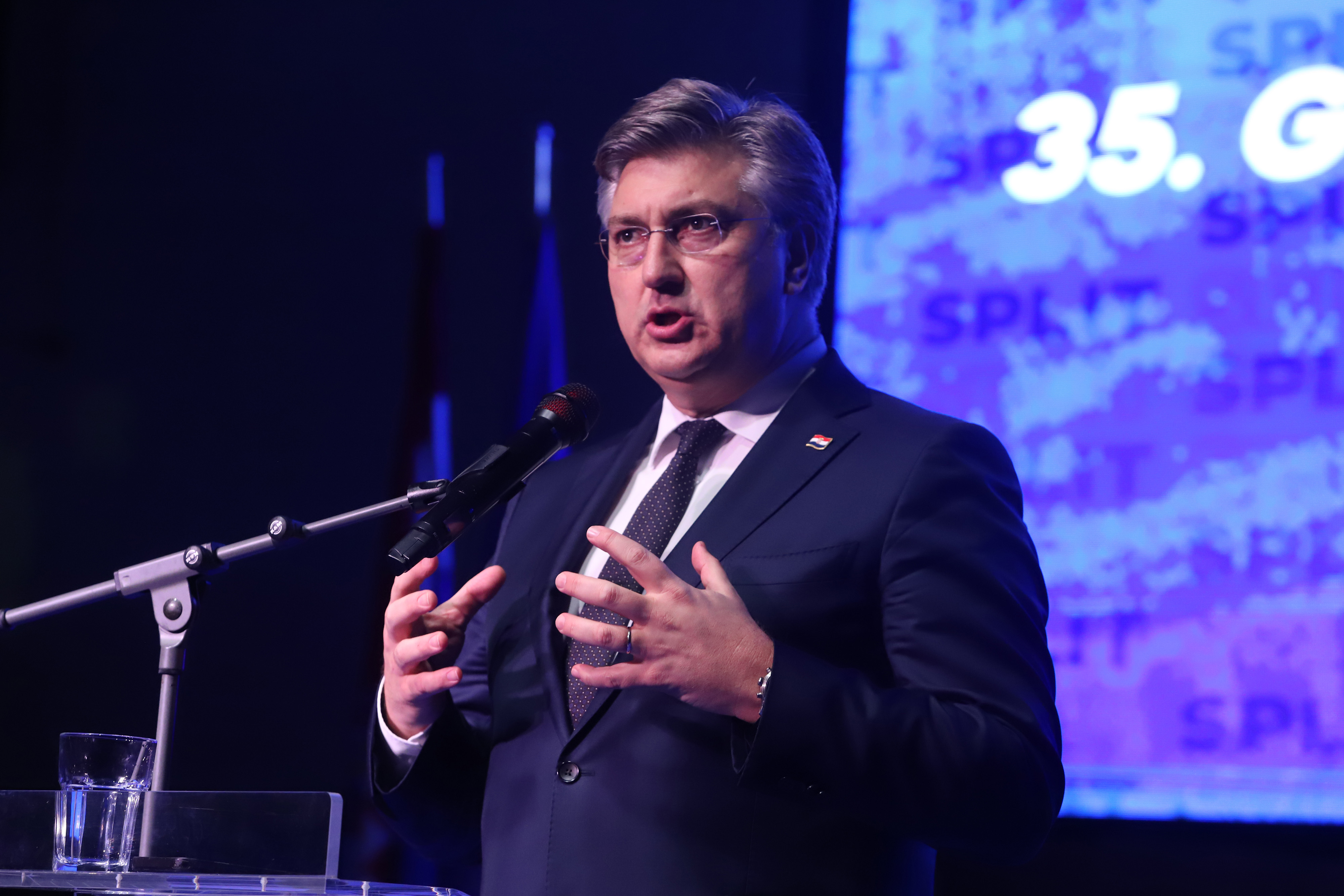 Split: Premijer Plenković na obilježavanju 35. godišnjice osnutka HDZ-a grada Splita