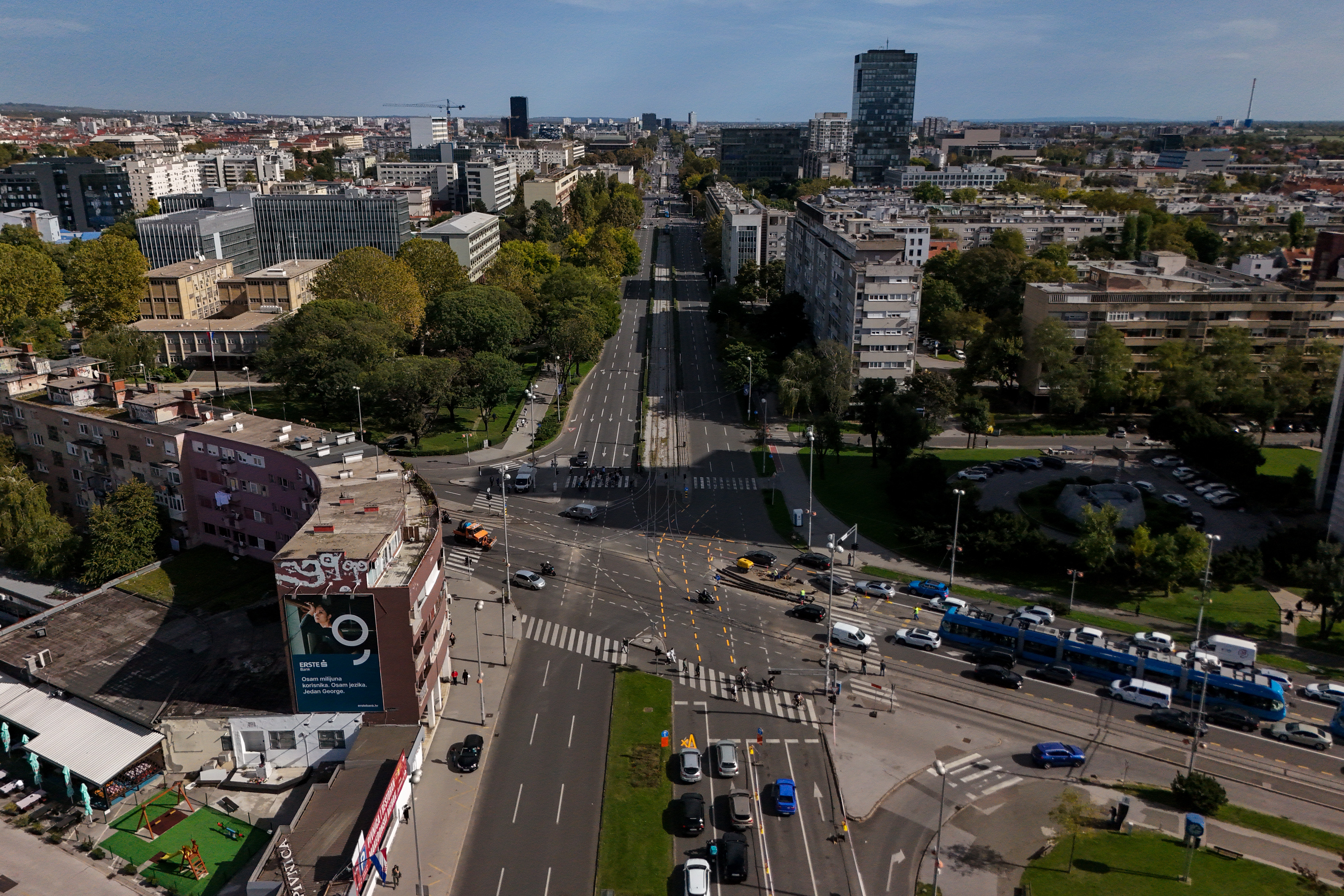 Pogled iz zraka na Zagreb