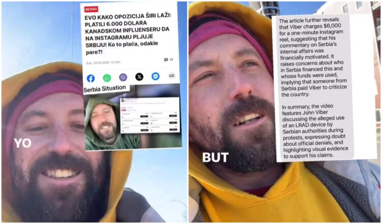 kanadski influencer srbija