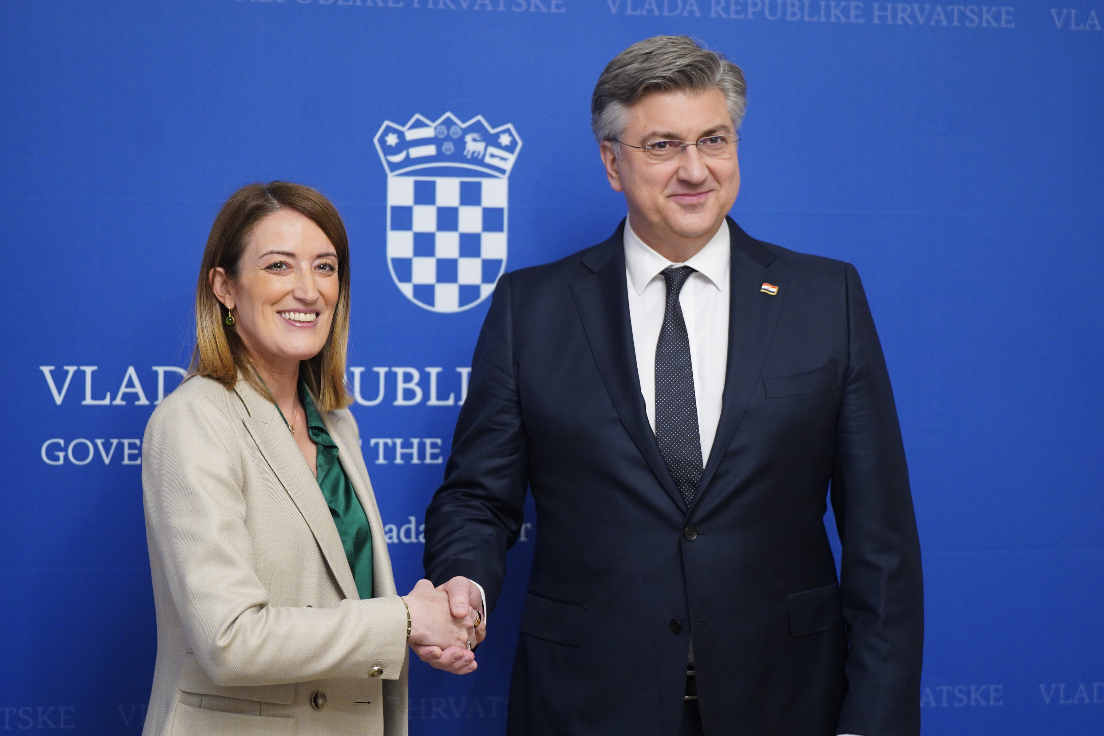 Roberta Metsola, Andrej Plenković